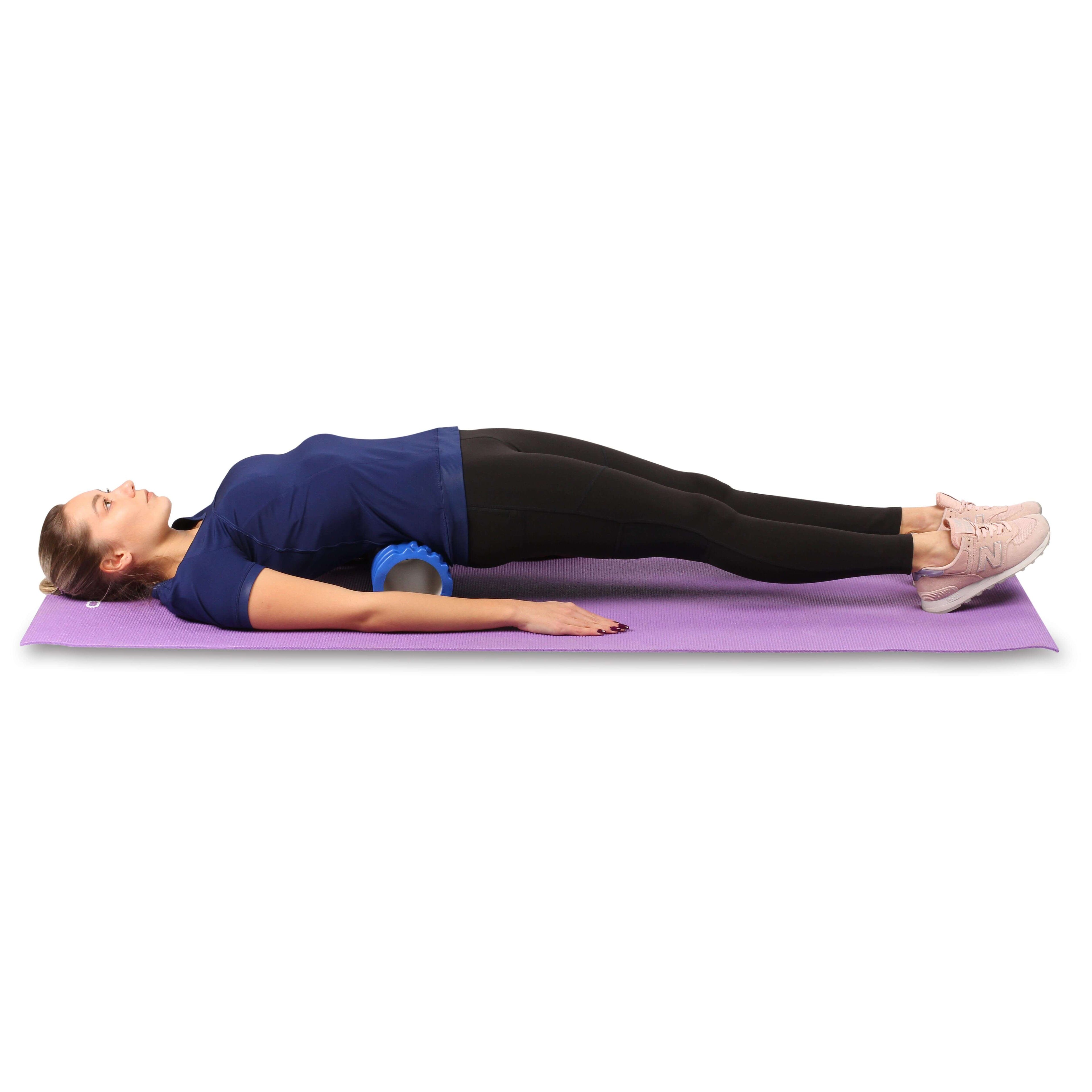 Round Foam Roller for Muscle Massage and Yoga PVC INDIGO 33*14 cm