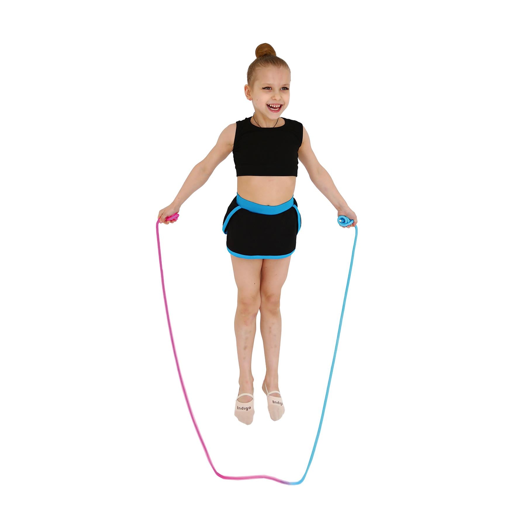 Weighted Rhythmic Gymnastics Rope 150g INDIGO 2.5m
