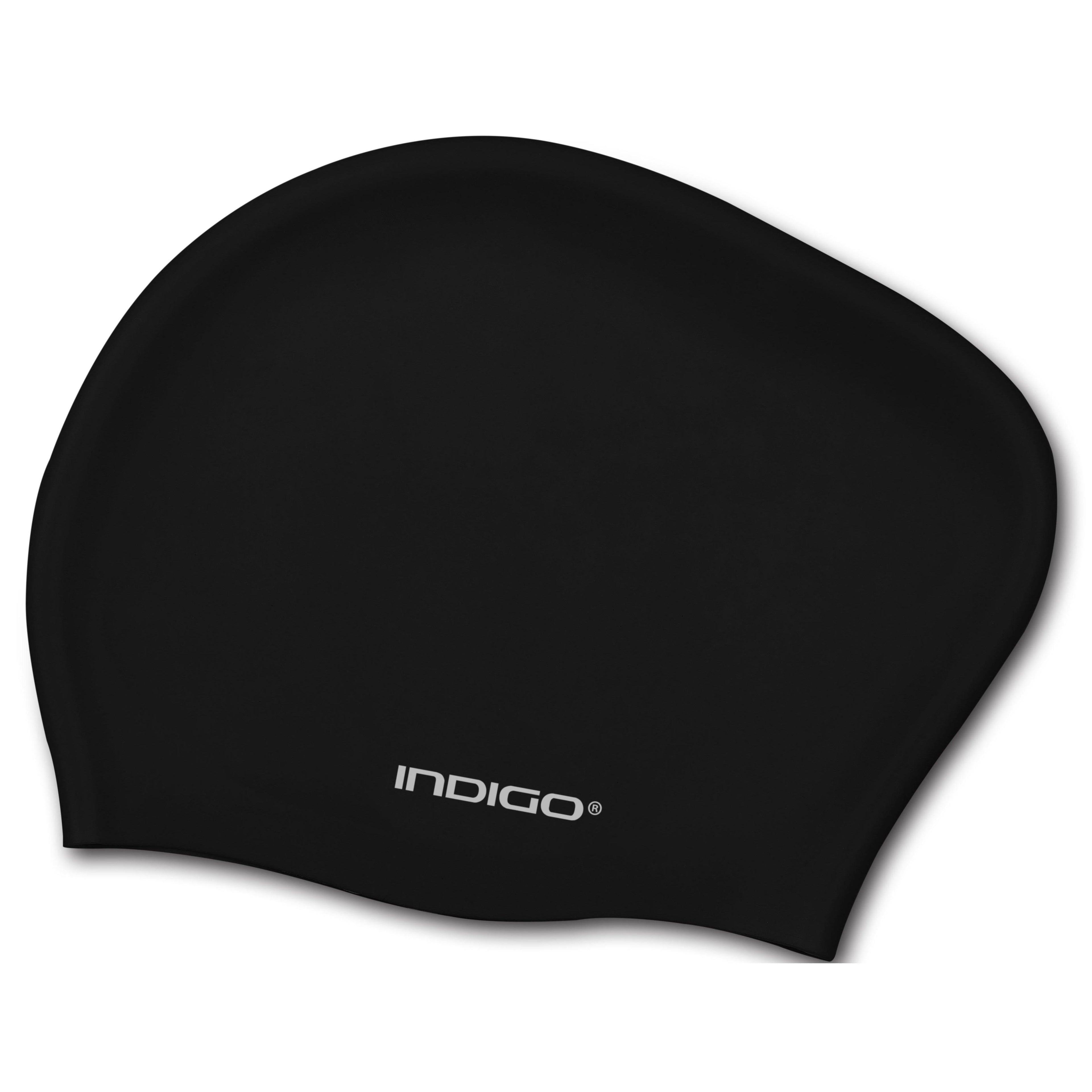 INDIGO Silicone Swimming Cap for Long Hair