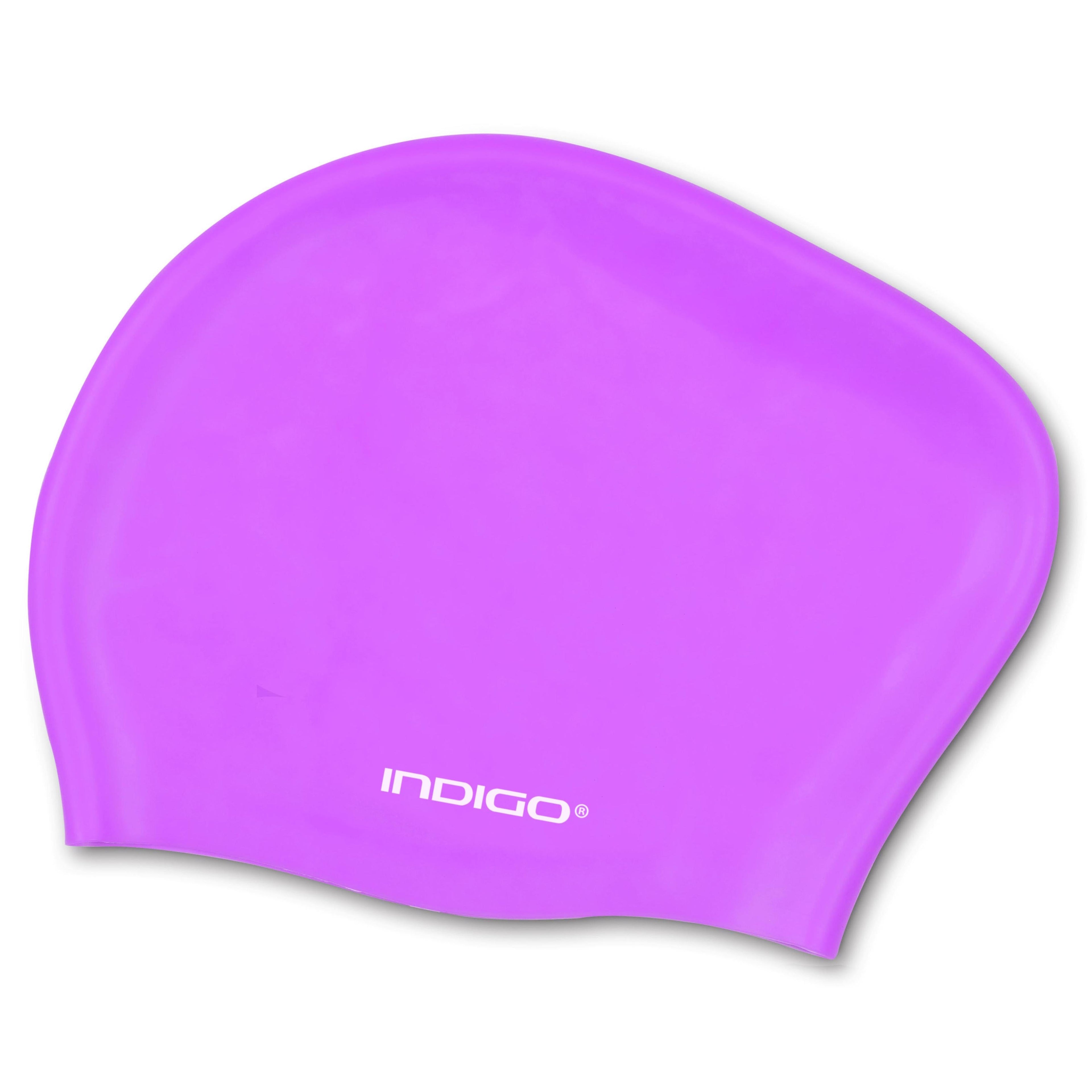 INDIGO Silicone Swimming Cap for Long Hair