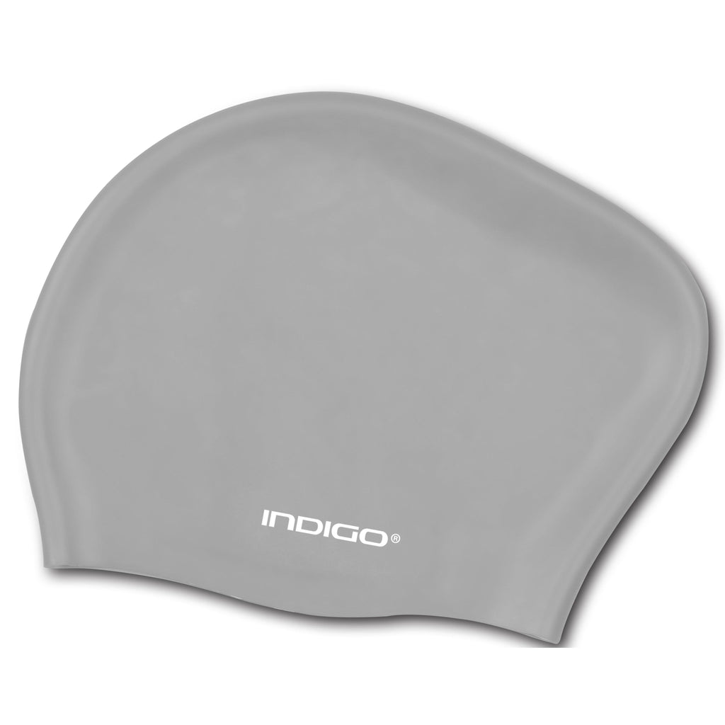 INDIGO Silicone Swimming Cap for Long Hair