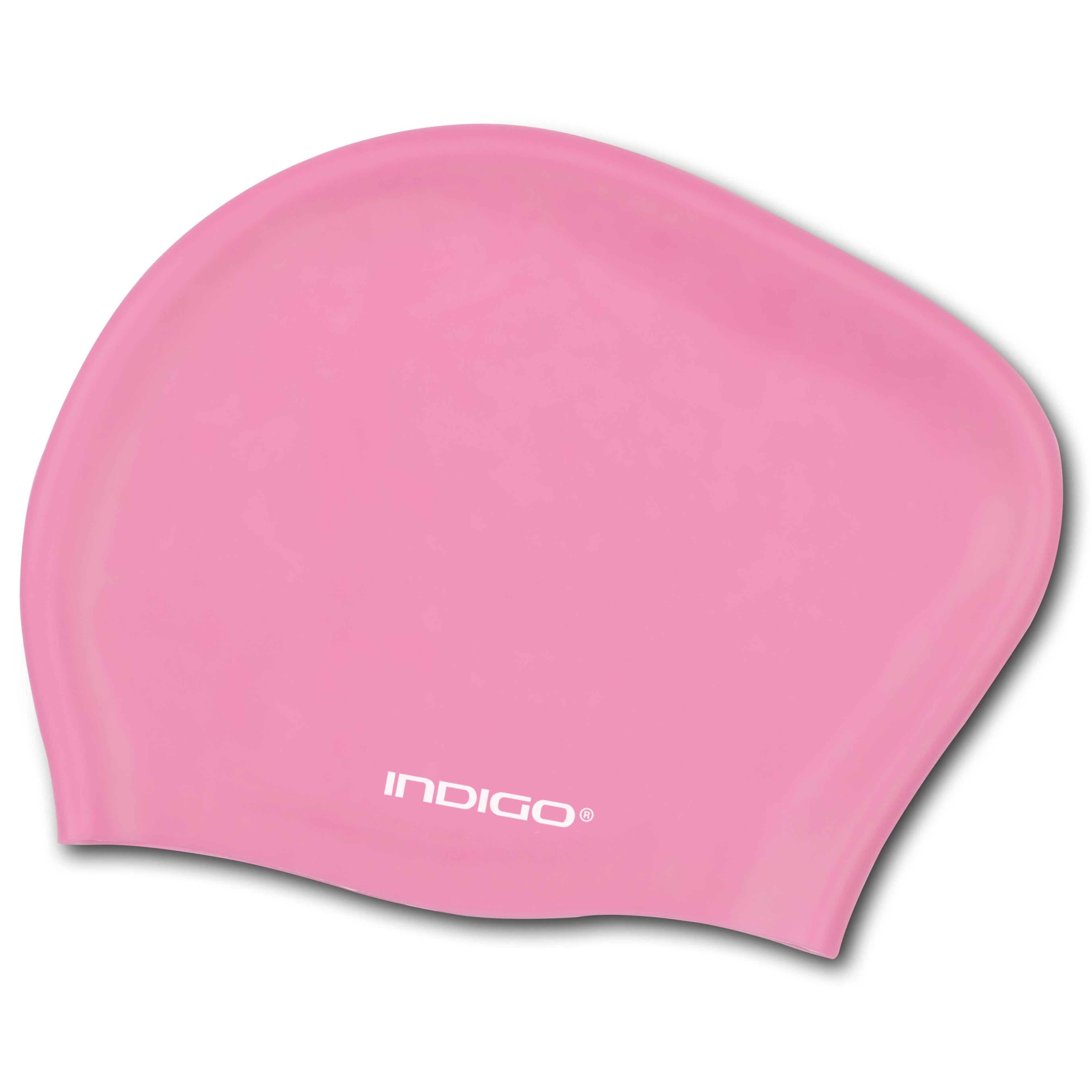 INDIGO Silicone Swimming Cap for Long Hair