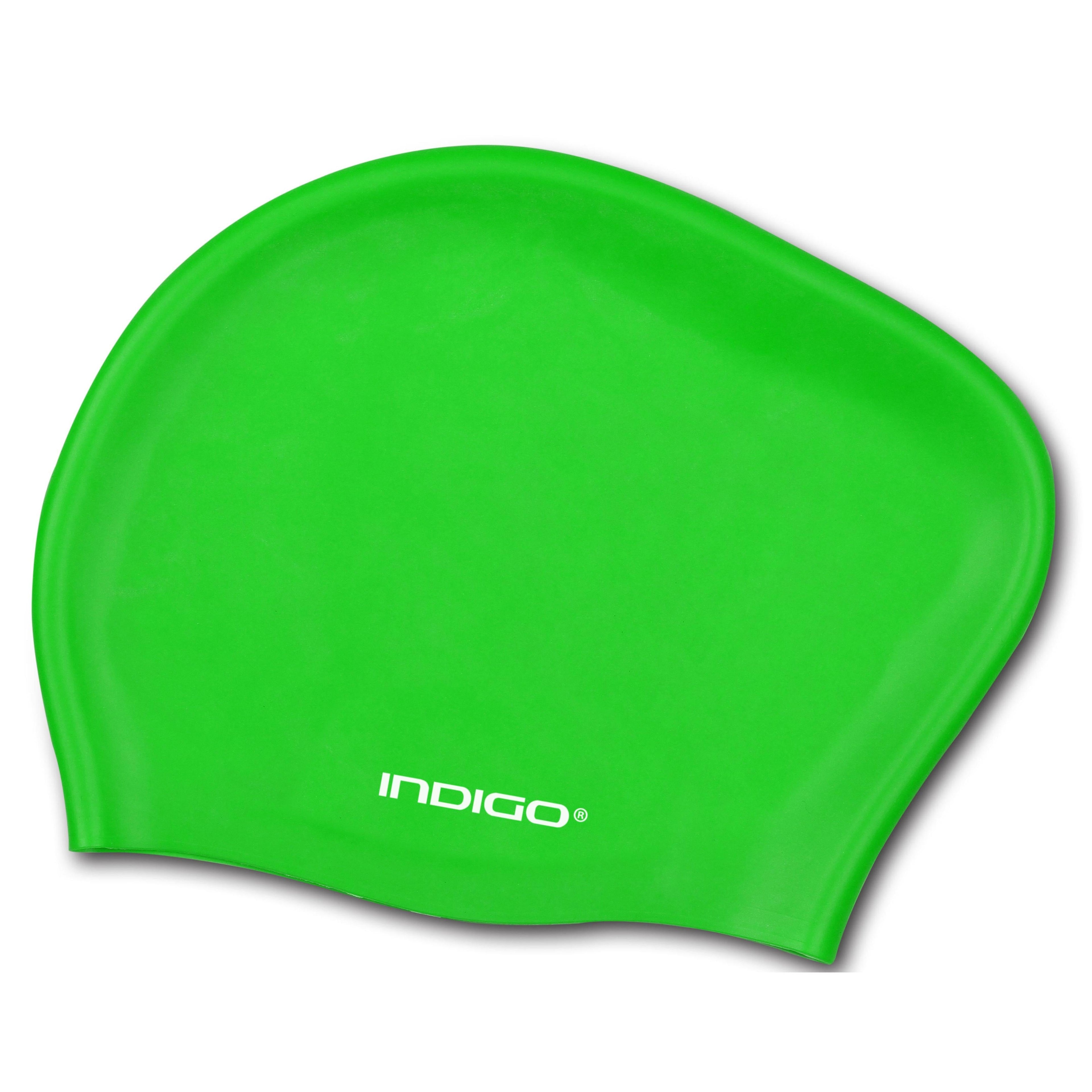 INDIGO Silicone Swimming Cap for Long Hair