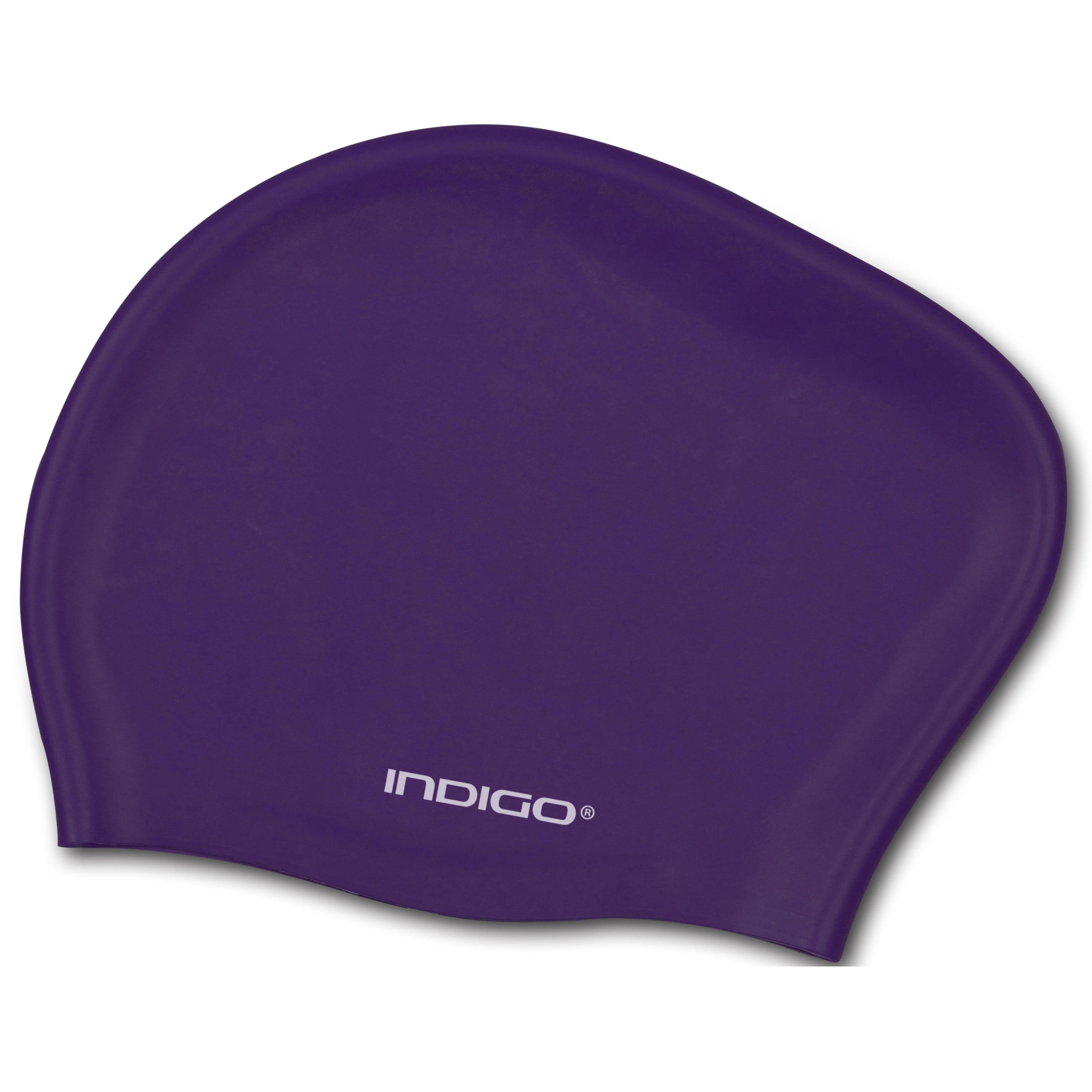 INDIGO Silicone Swimming Cap for Long Hair