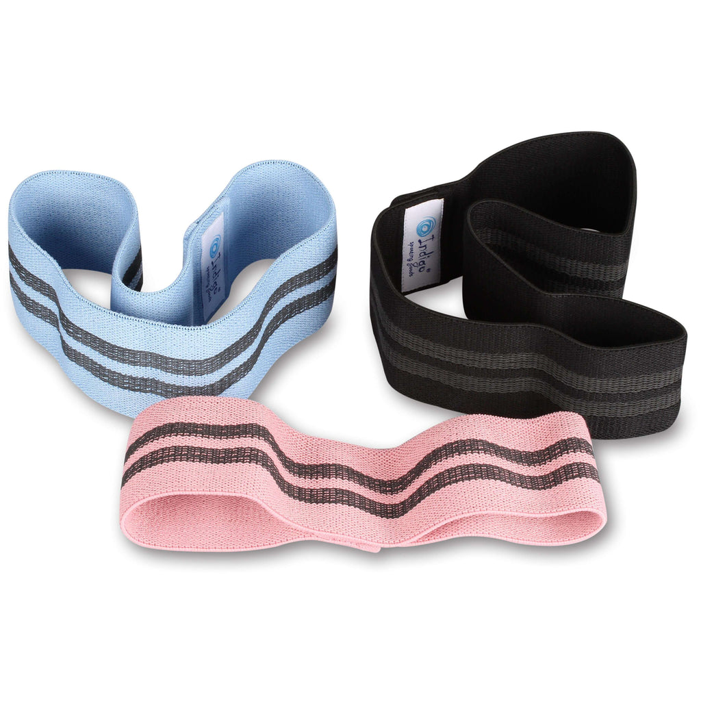 INDIGO Fabric Elastic Bands with 3 Resistance Levels 
