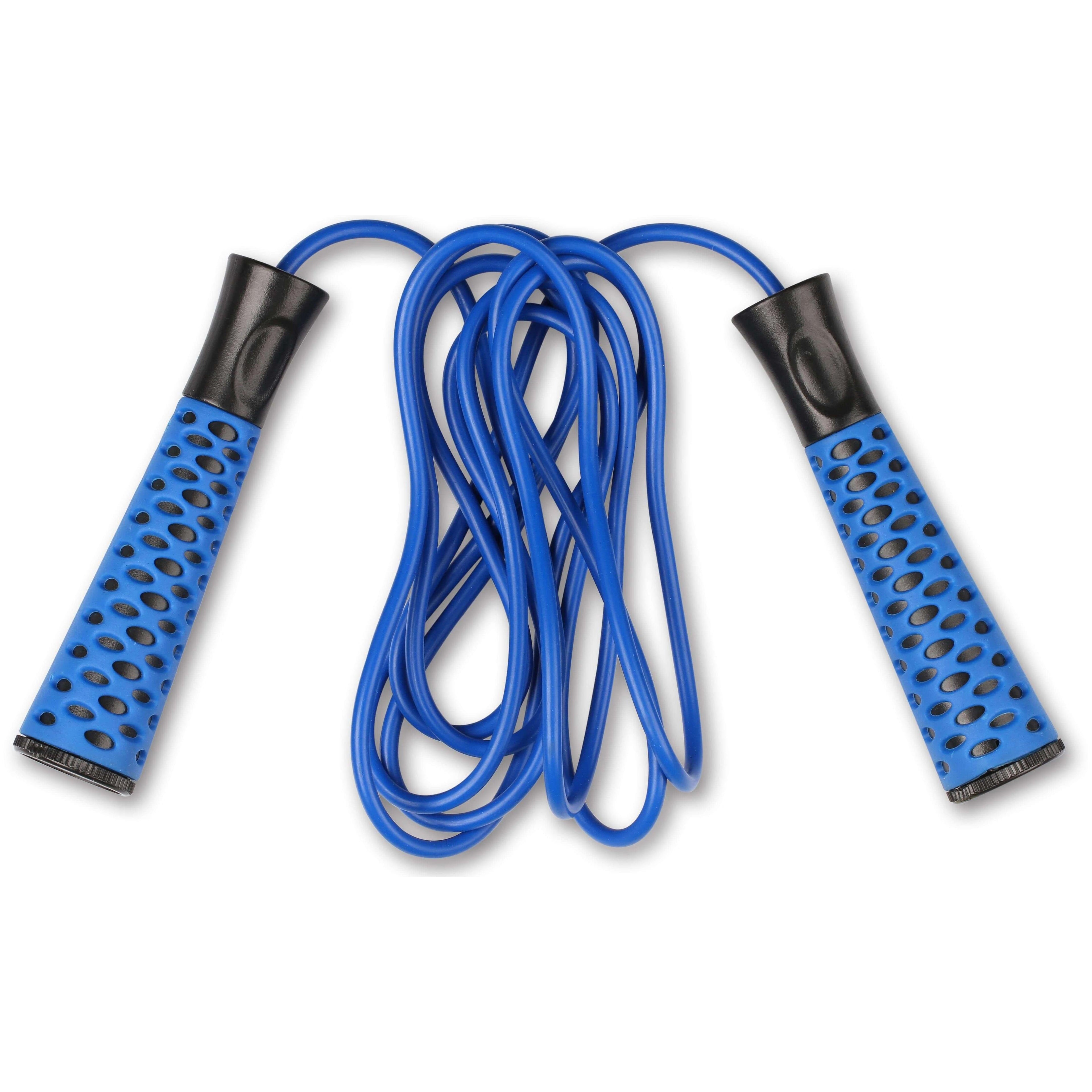 PVC Jump Rope with Plastic Handles, Adjustable Length Cord, INDIGO 2.75 m