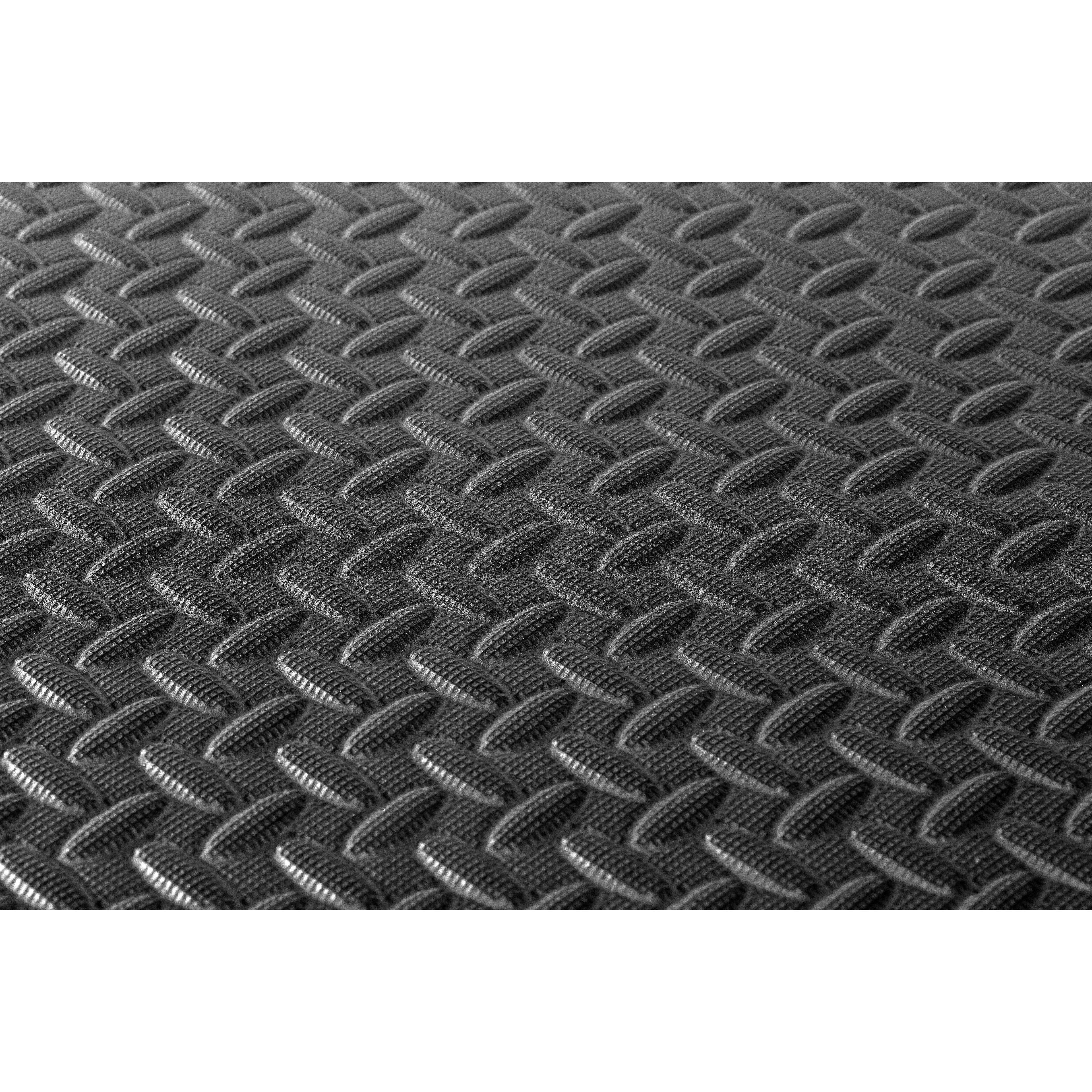 INDIGO Puzzle Gym Exercise and Fitness Mat, 4 Units, 60*60*2 cm, Black