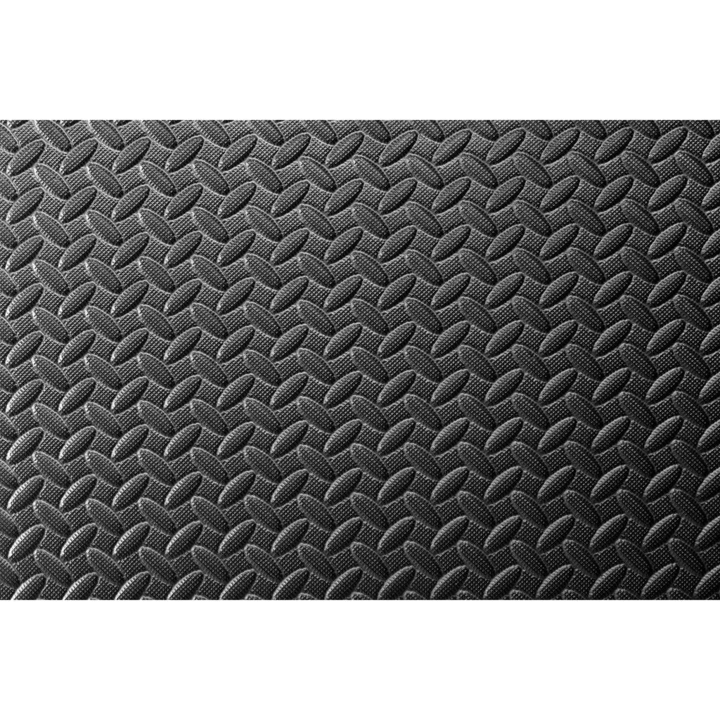 INDIGO Puzzle Gym Exercise and Fitness Mat, 4 Units, 60*60*2 cm, Black