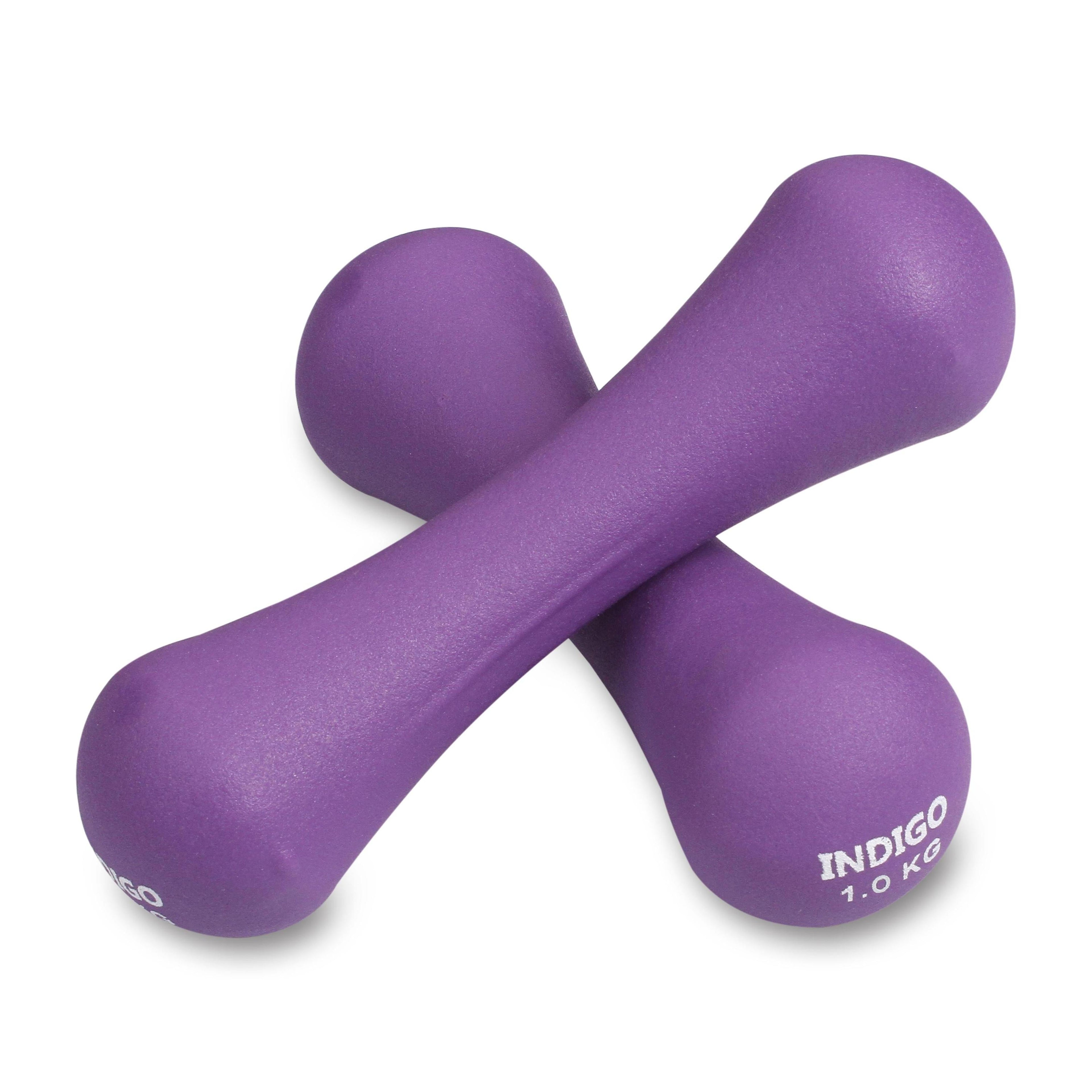 INDIGO Violet Neoprene Dumbbells