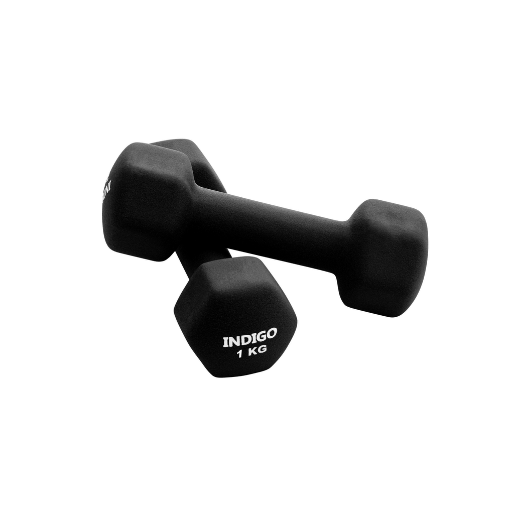 INDIGO Neoprene Hexagonal Dumbbells