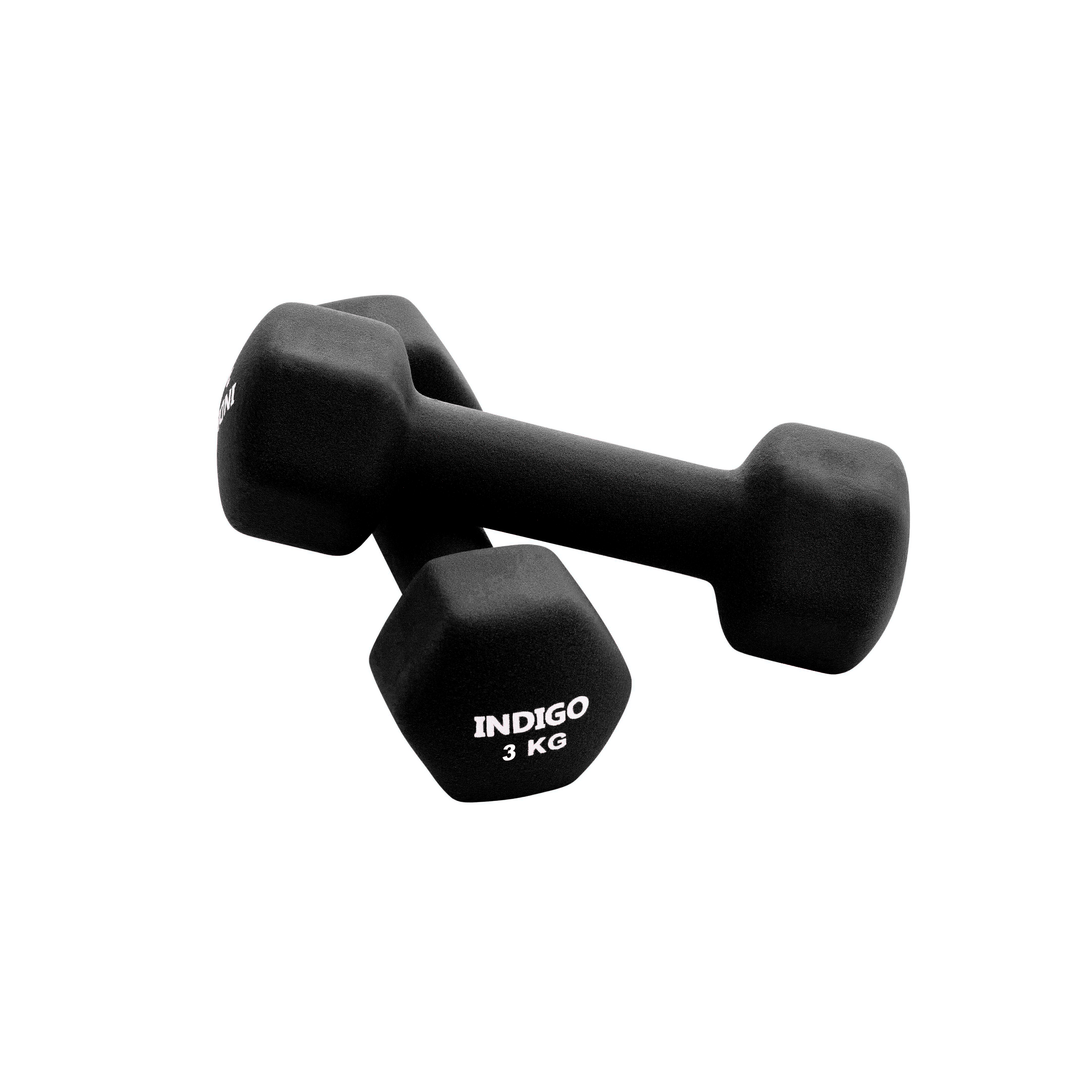 INDIGO Neoprene Hexagonal Dumbbells