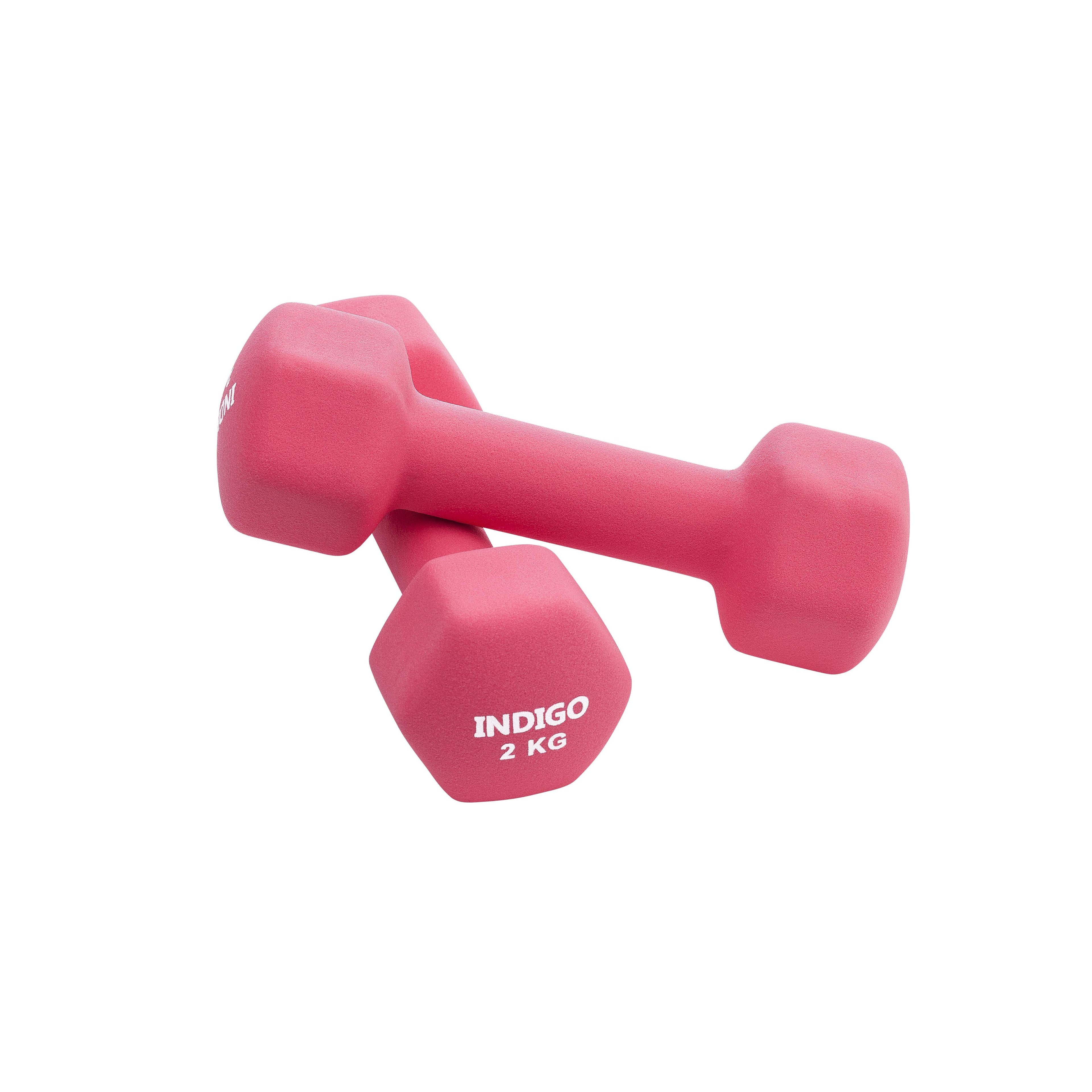 INDIGO Neoprene Hexagonal Dumbbells