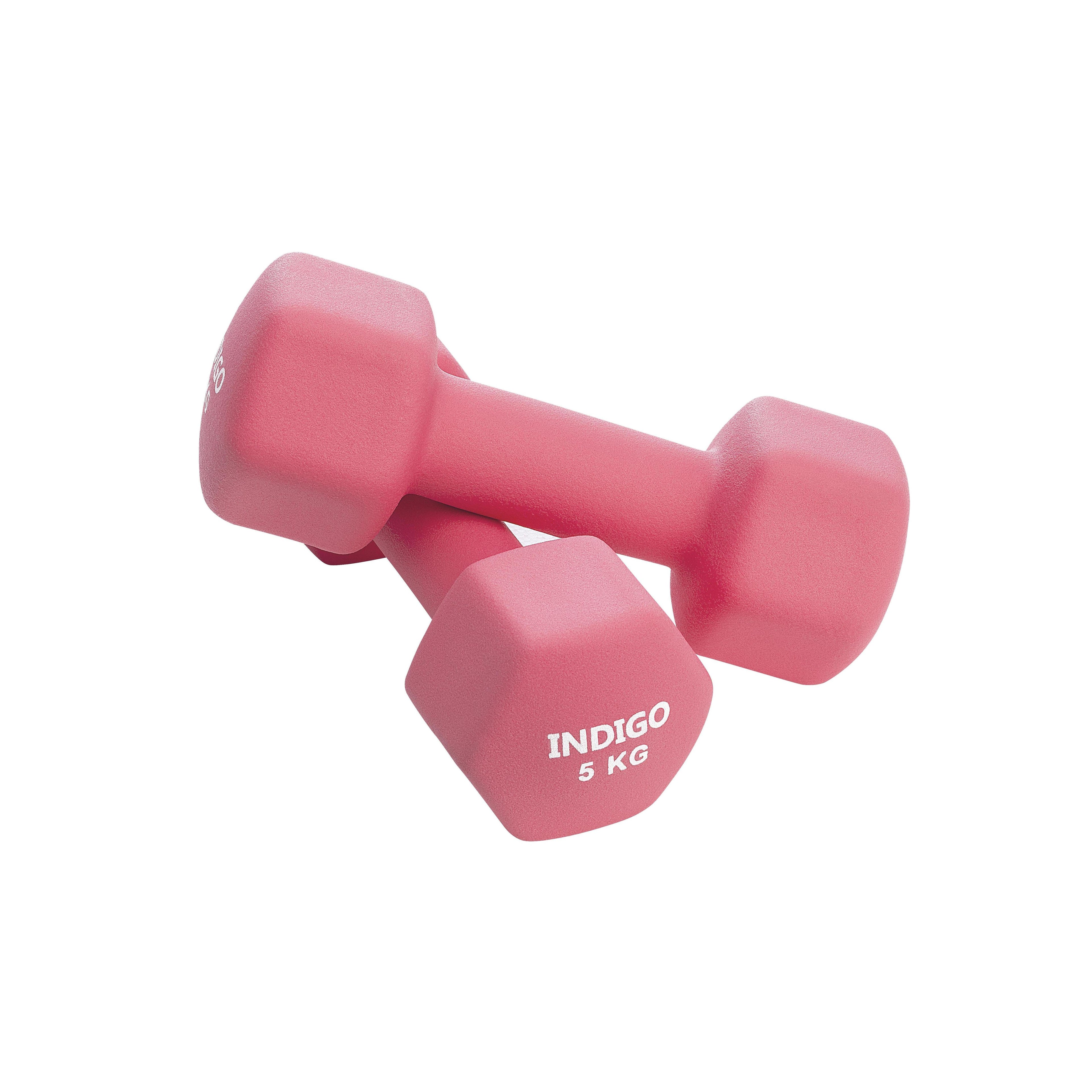 INDIGO Neoprene Hexagonal Dumbbells