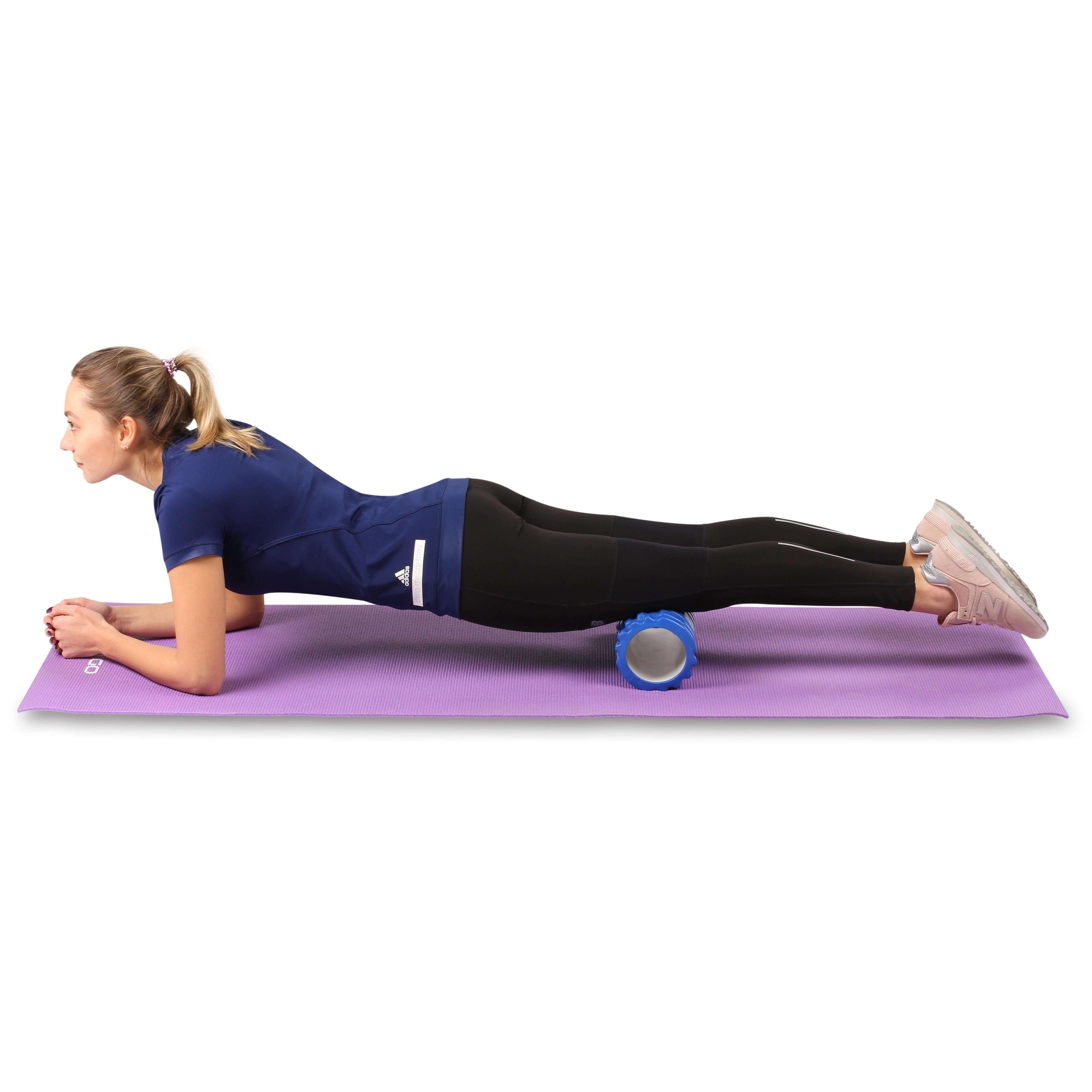 Round Foam Roller for Muscle Massage and Yoga PVC INDIGO 33*14 cm Multicolor
