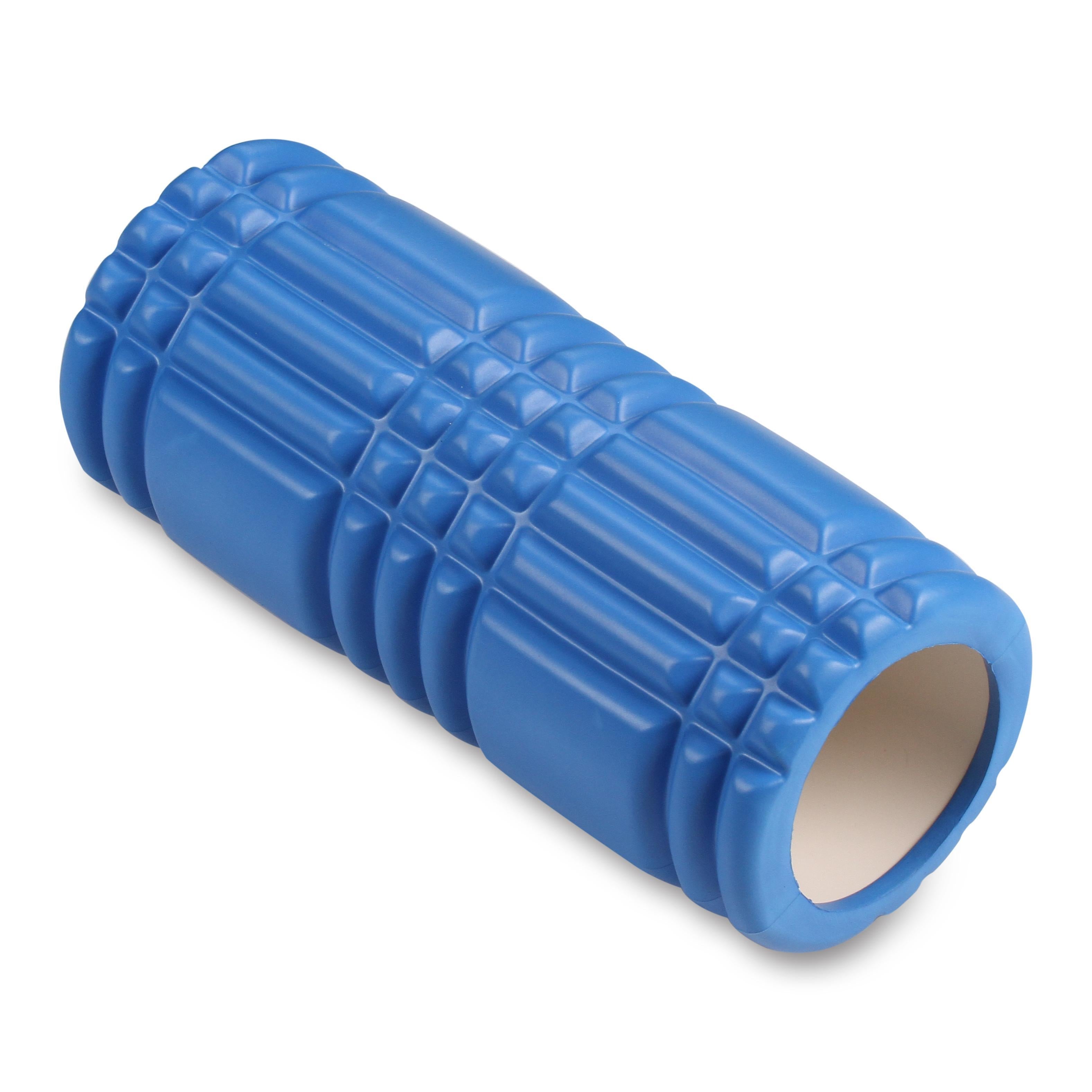 Round Foam Roller for Muscle Massage and Yoga PVC INDIGO 33*14 cm