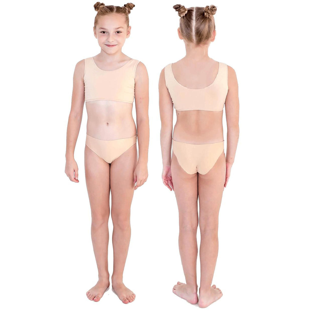 Invisible Gym Briefs with Beige Seams