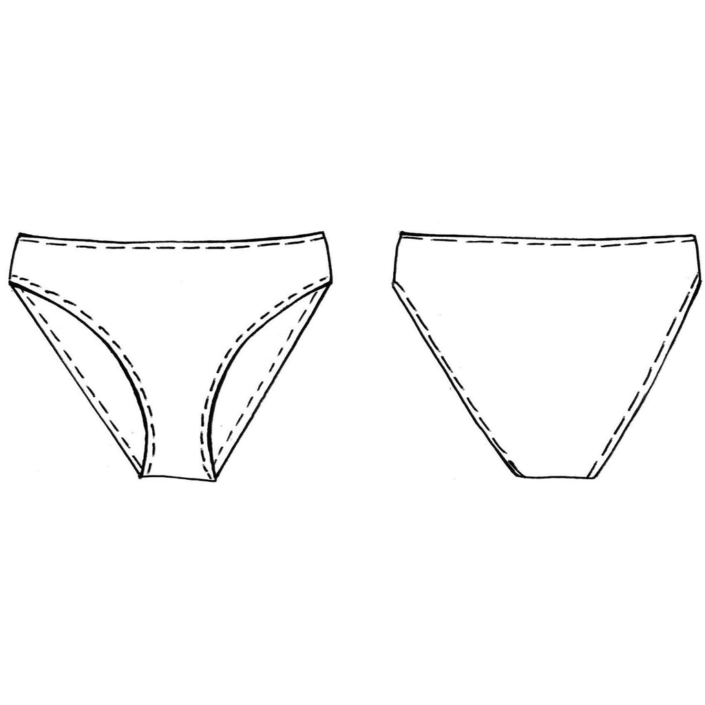 Invisible Gym Briefs with Beige Seams
