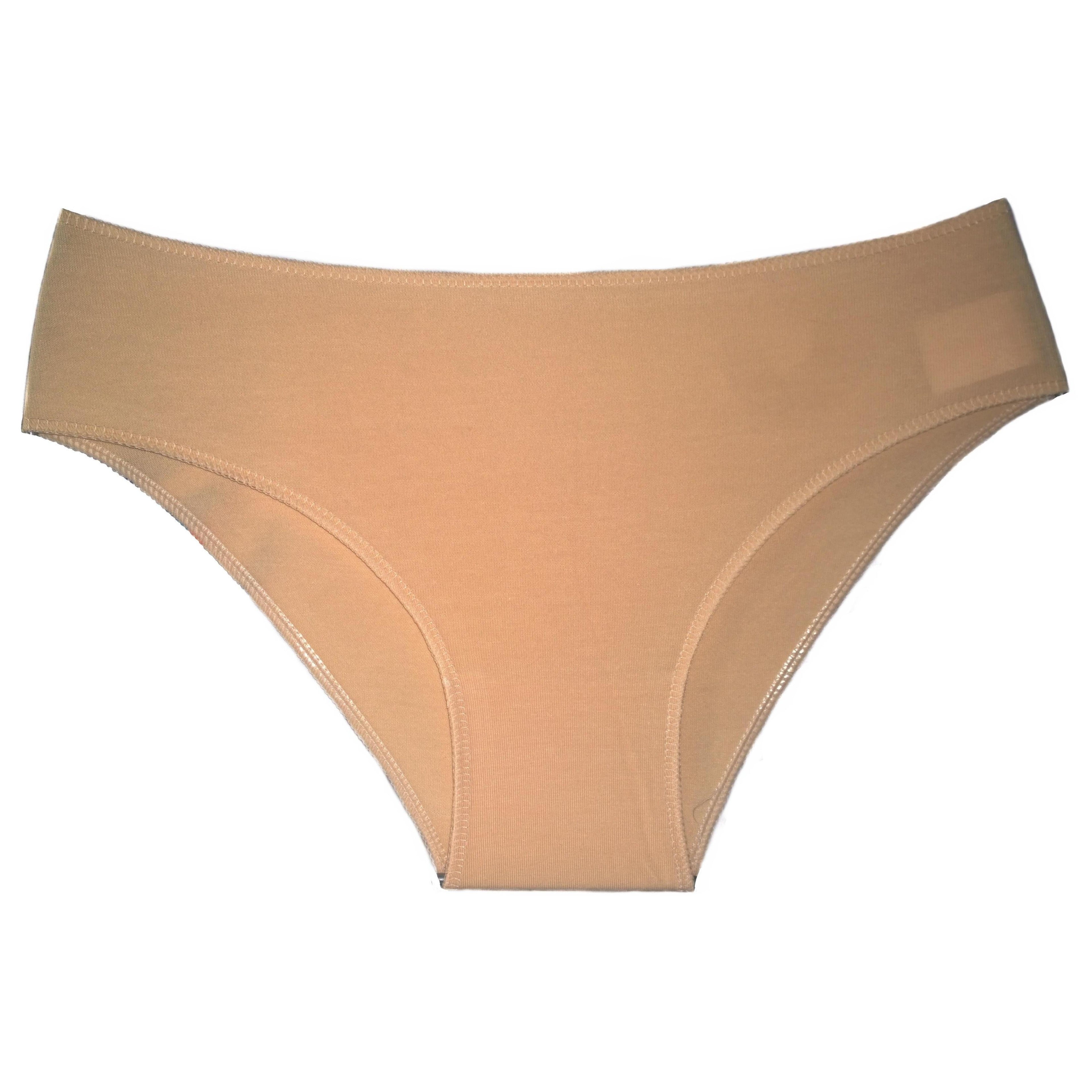 Invisible Gym Briefs with Beige Seams