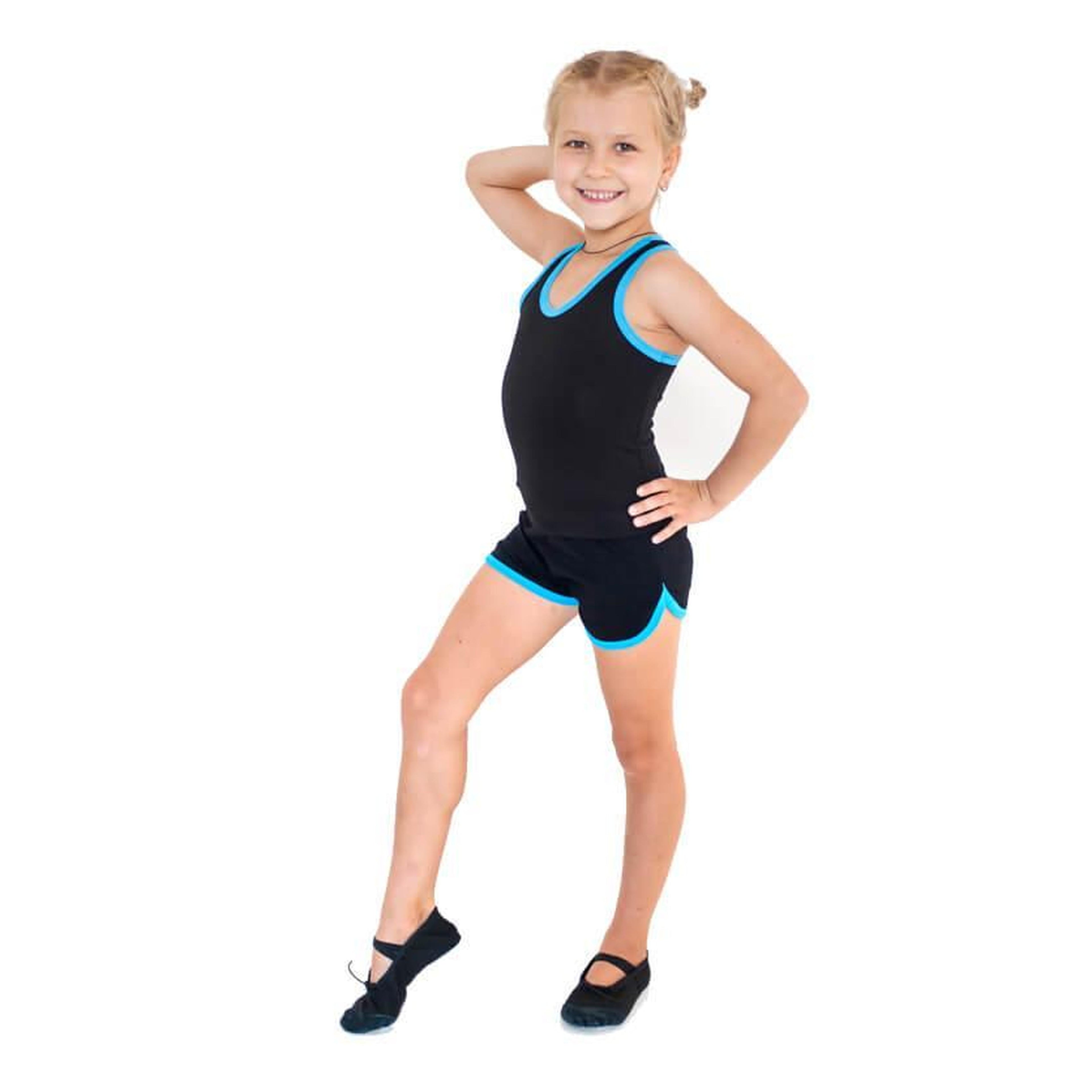 INDIGO Black-Turquoise Trim Tank Top
