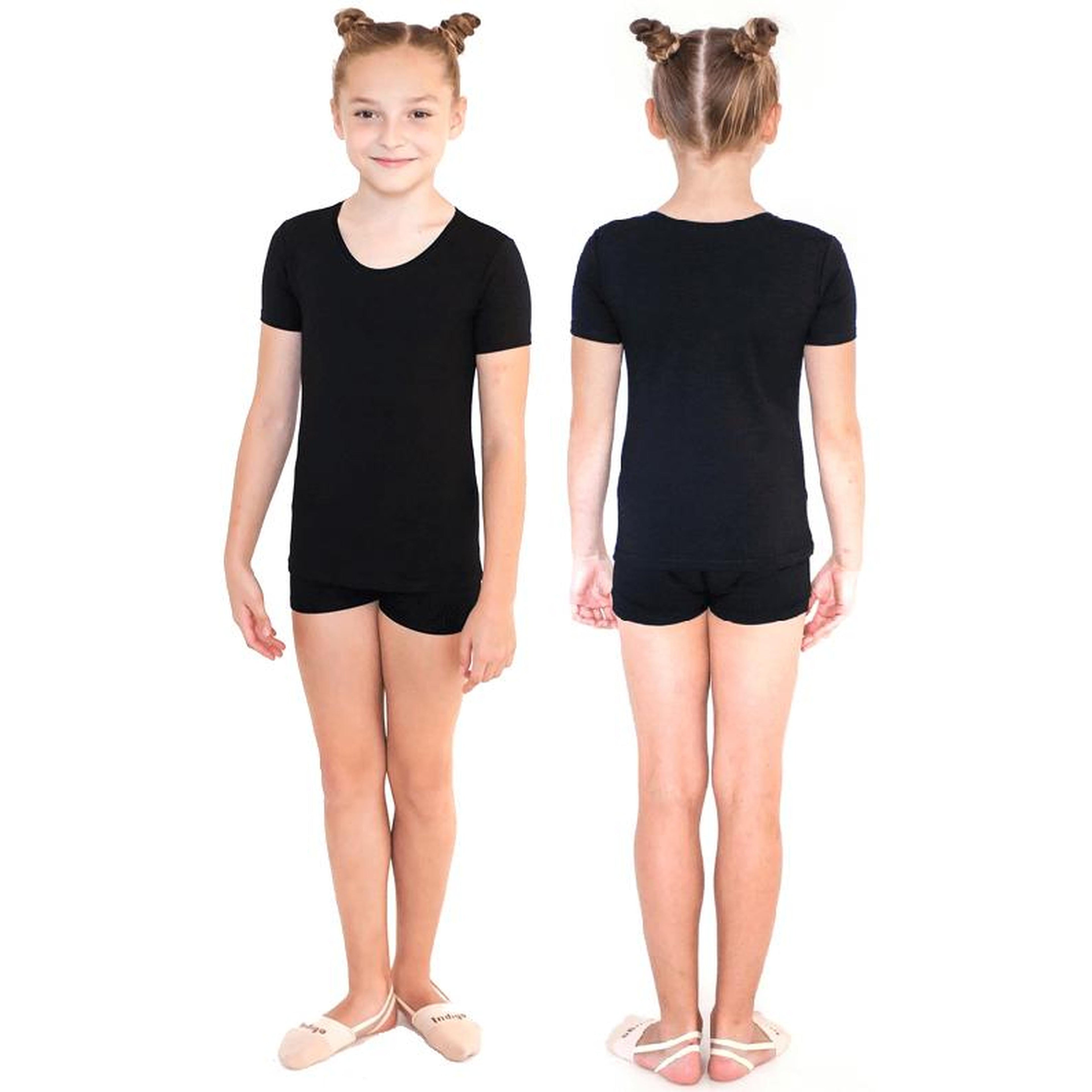 INDIGO Black Short Sleeve Gym T-Shirt