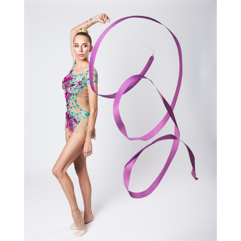 Rhythmic Gymnastics Ribbon with Rod 50 cm INDIGO