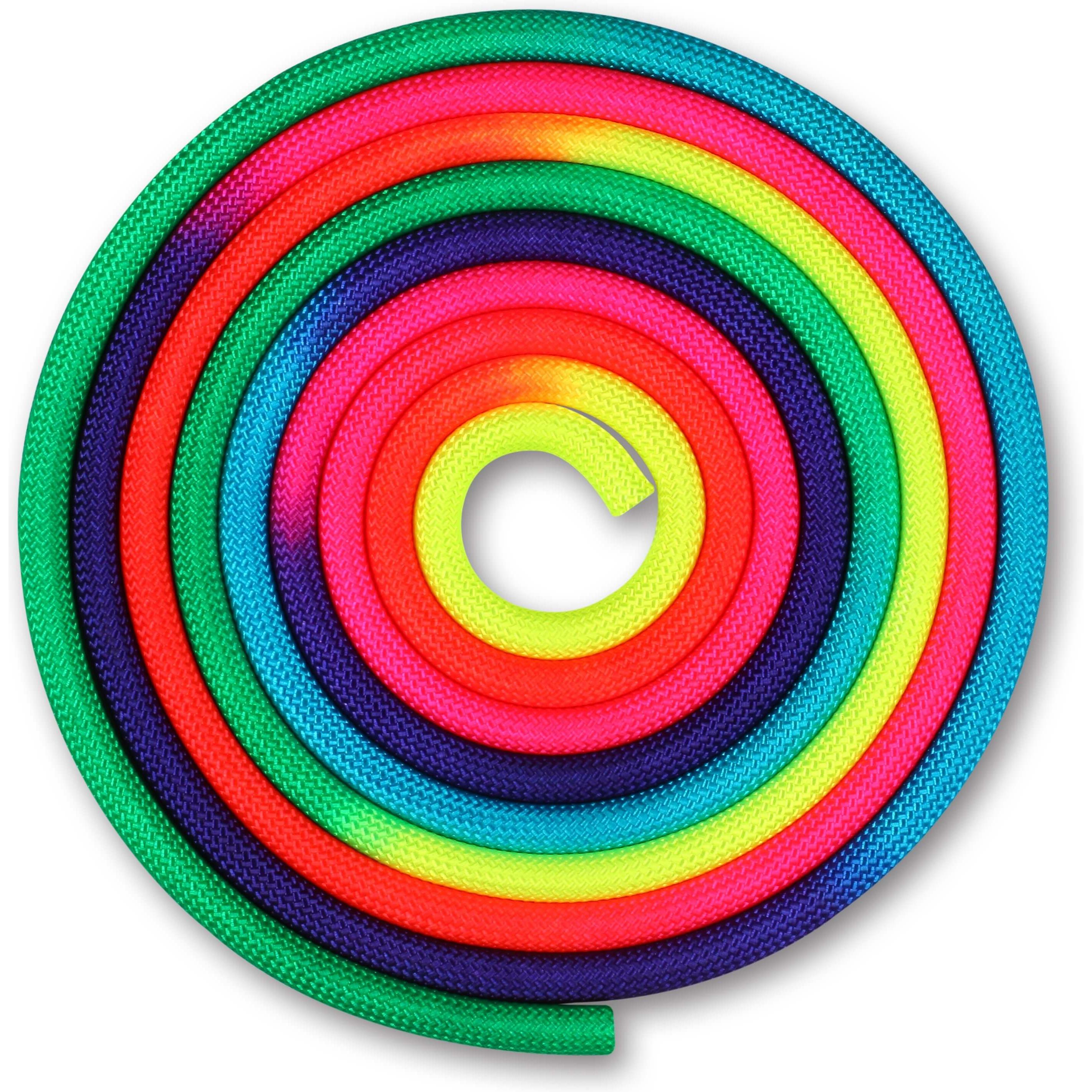 Weighted Rhythmic Gymnastics Rope 165g INDIGO 3m Rainbow
