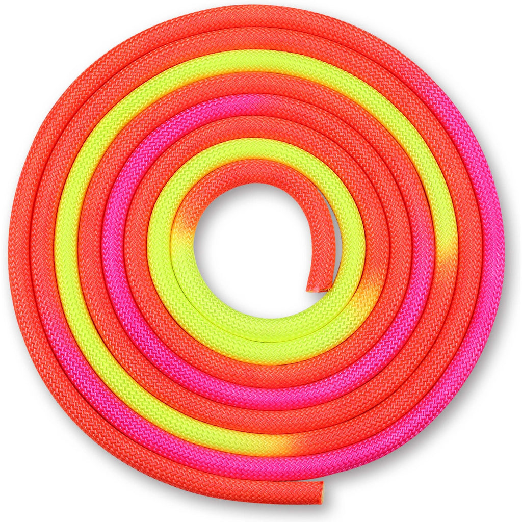 Weighted Rhythmic Gymnastics Rope 165g INDIGO Tricolor 3m Red-Yellow-Pink
