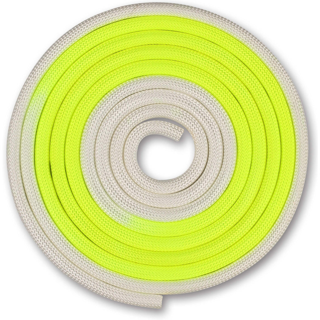 Weighted Rhythmic Gymnastics Rope 165g INDIGO Bicolor 3m White-Lemon