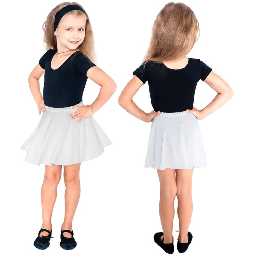 INDIGO White Lycra Rhythmic Gymnastics Skirt