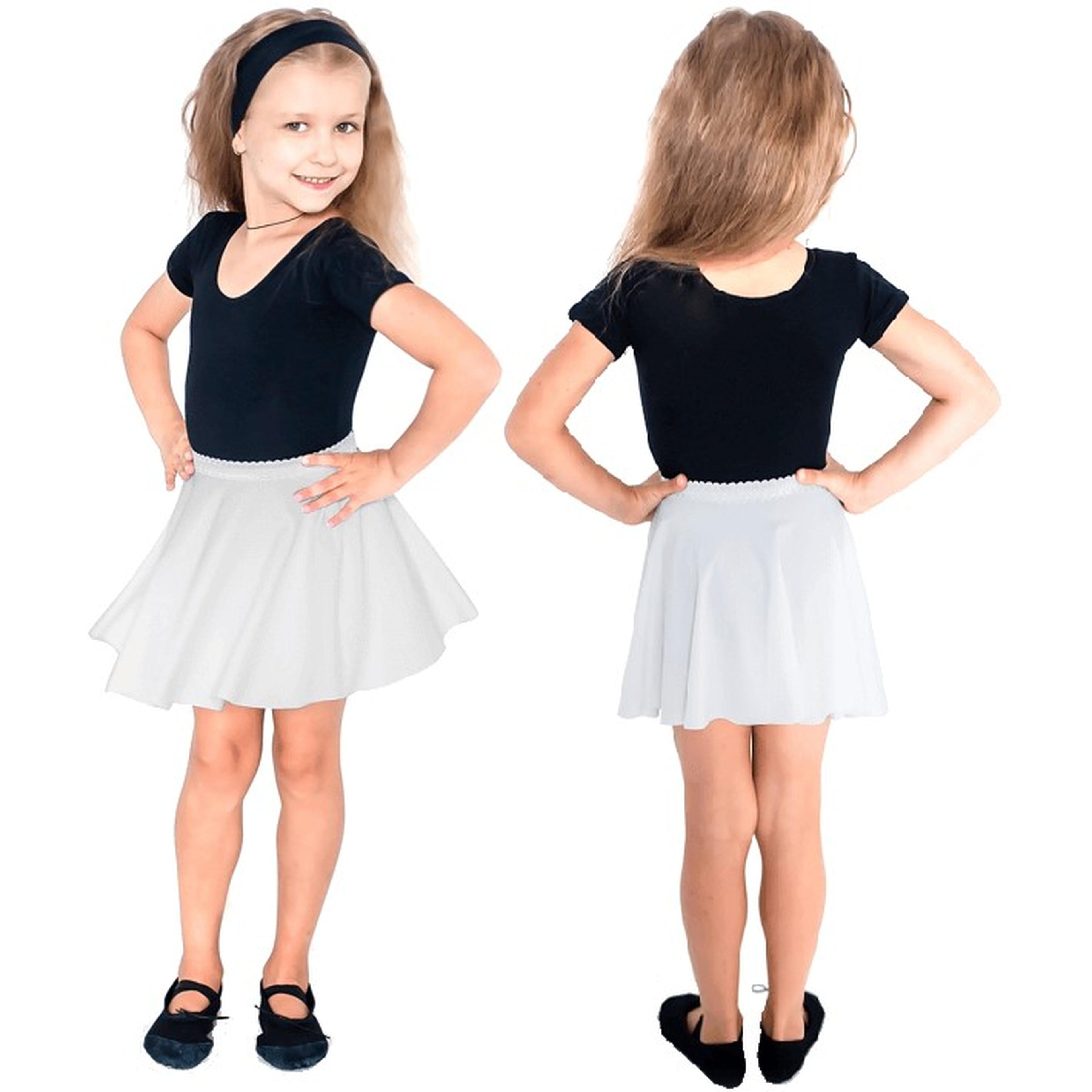 INDIGO White Lycra Rhythmic Gymnastics Skirt