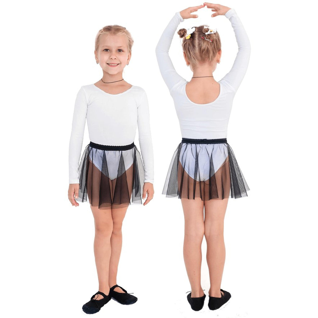 Black INDIGO Mesh Fabric Rhythmic Gymnastics Skirt