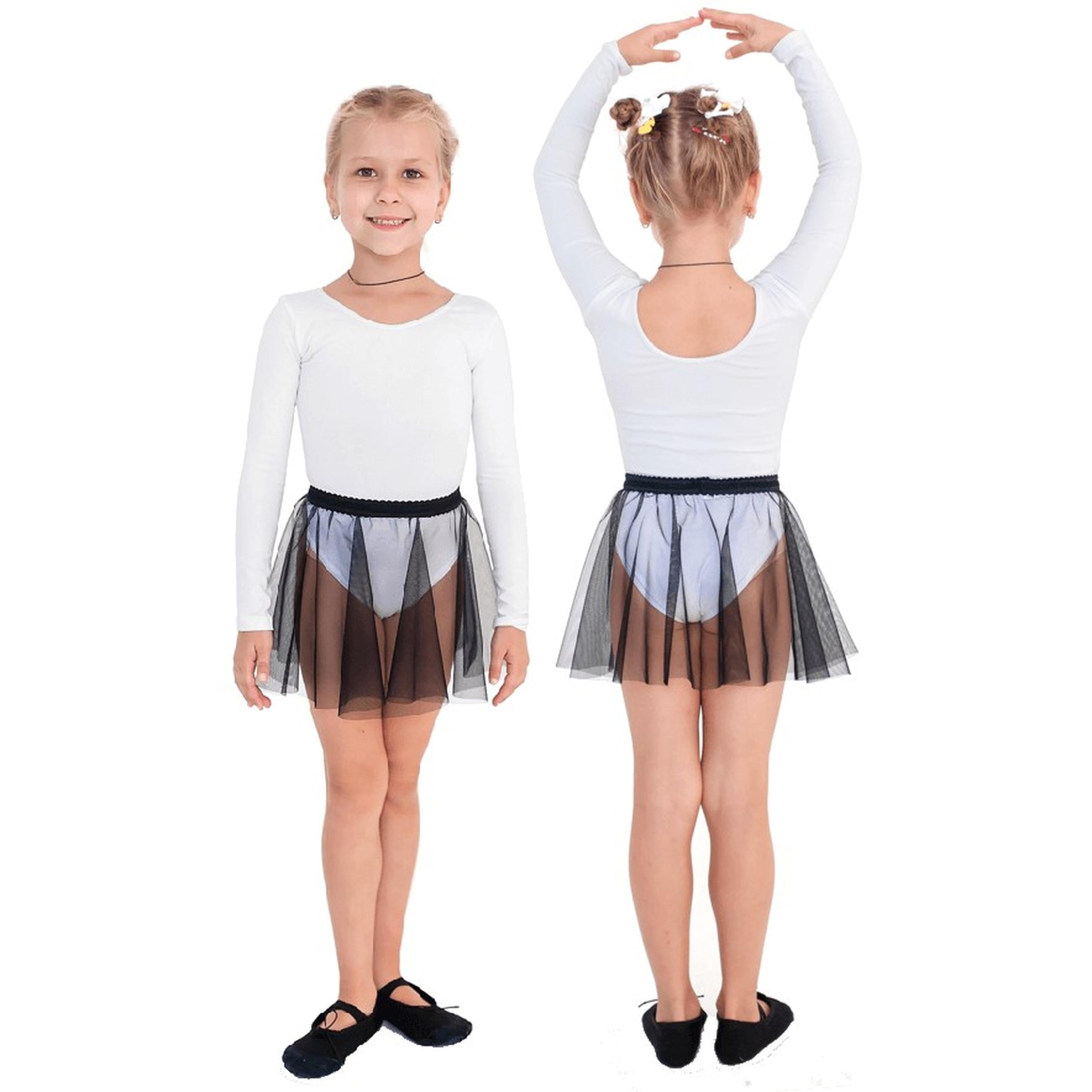 Black INDIGO Mesh Fabric Rhythmic Gymnastics Skirt