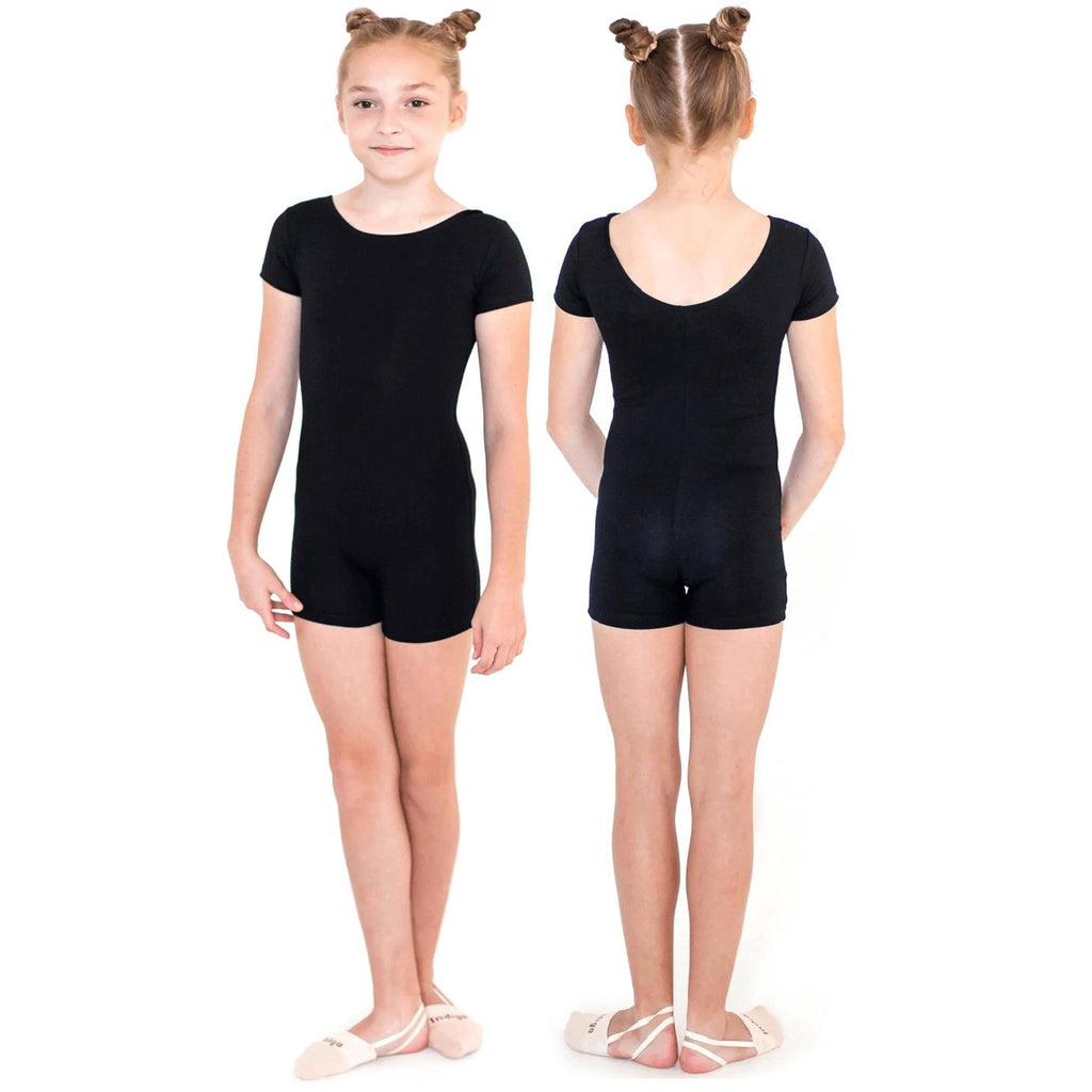 INDIGO Black Short Sleeve Gymnastics Jumpsuit