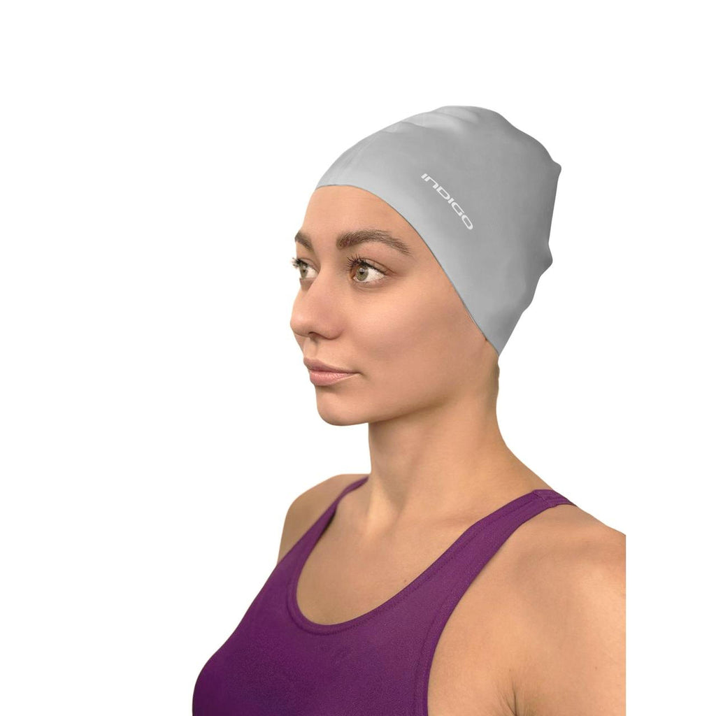 INDIGO Silicone Swimming Cap 