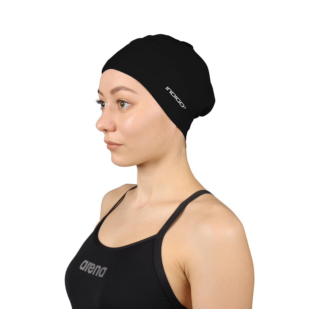 INDIGO Silicone Swimming Cap for Long Hair