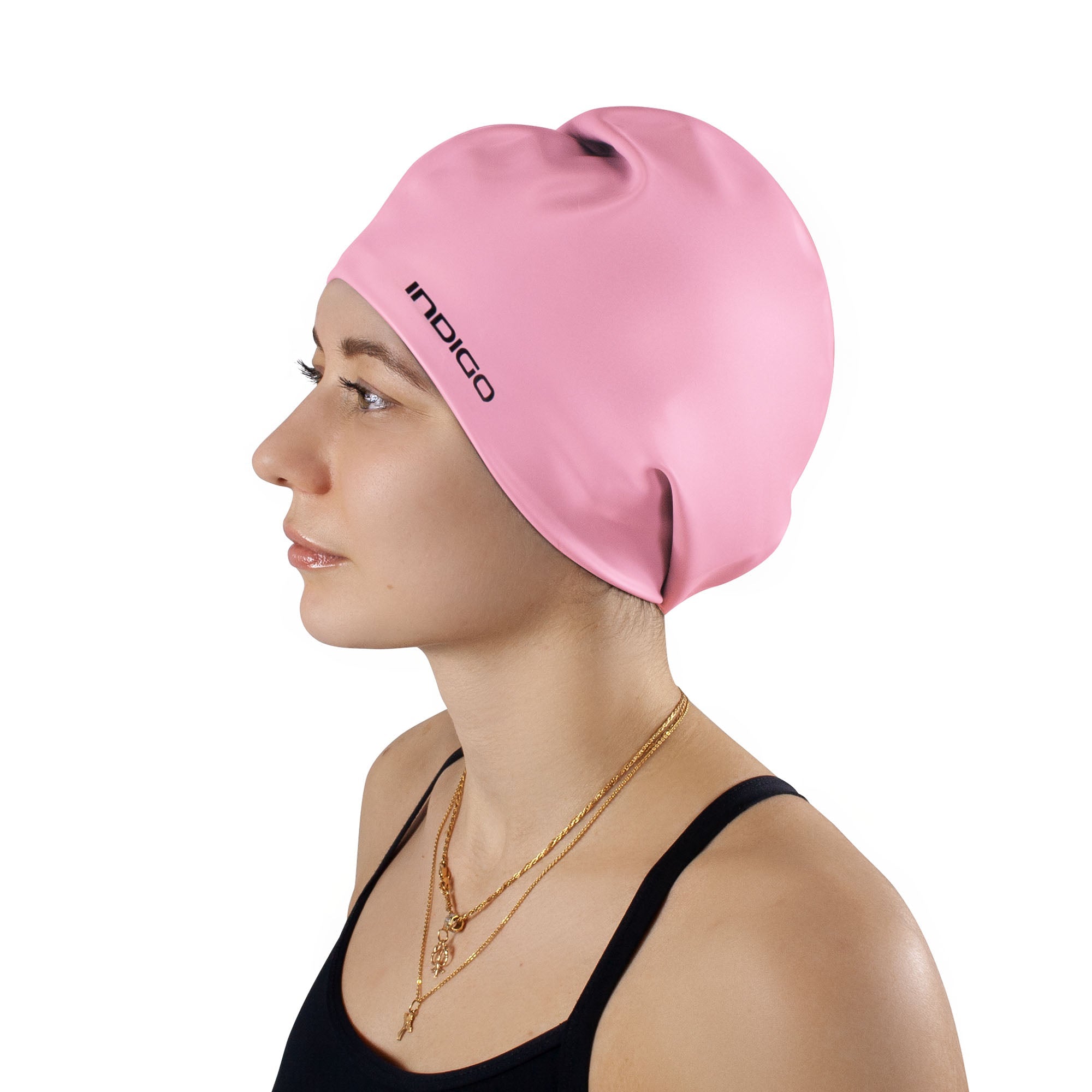 Indigo Extra Large Silicone Swimming Cap for Long Hair