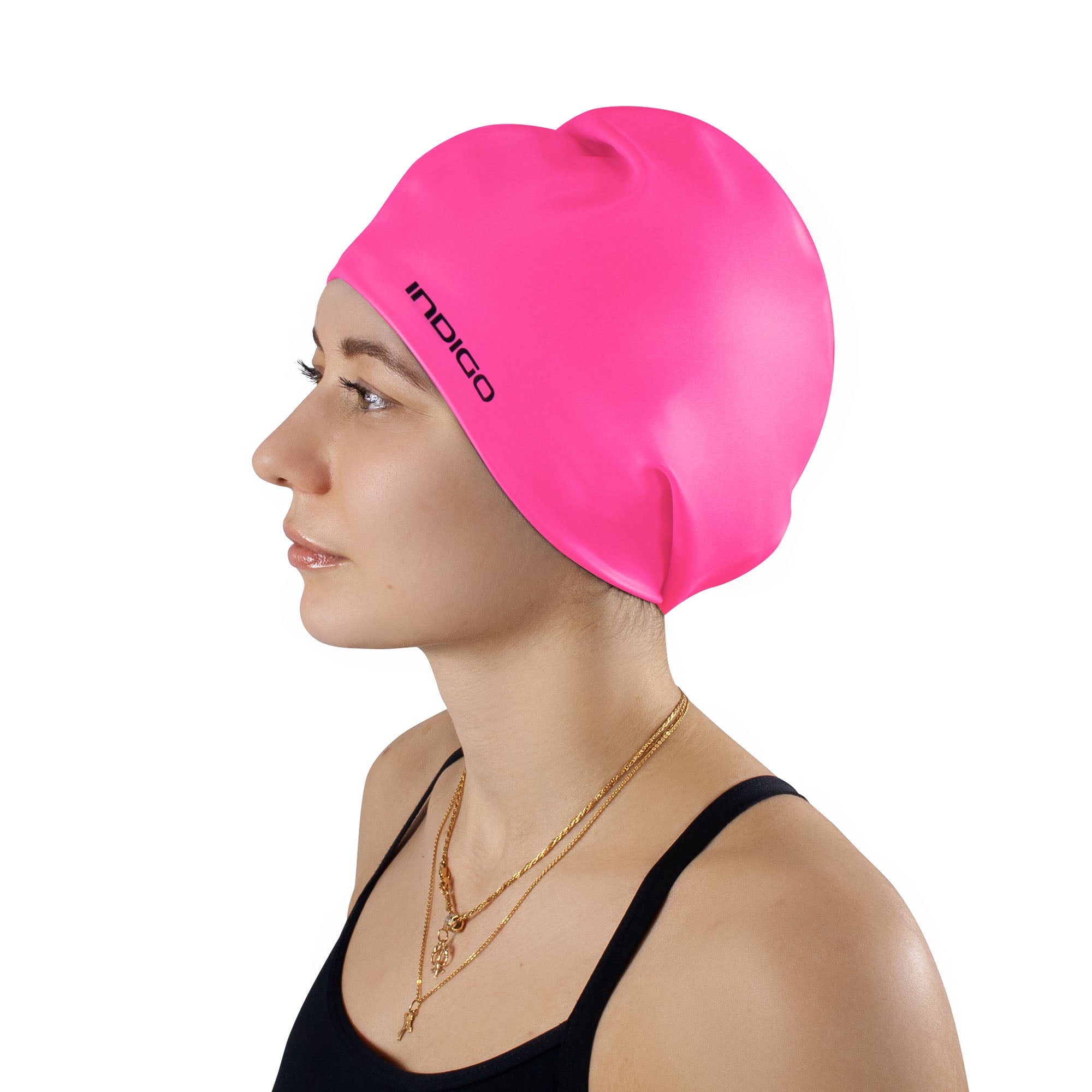 Indigo Extra Large Silicone Swimming Cap for Long Hair