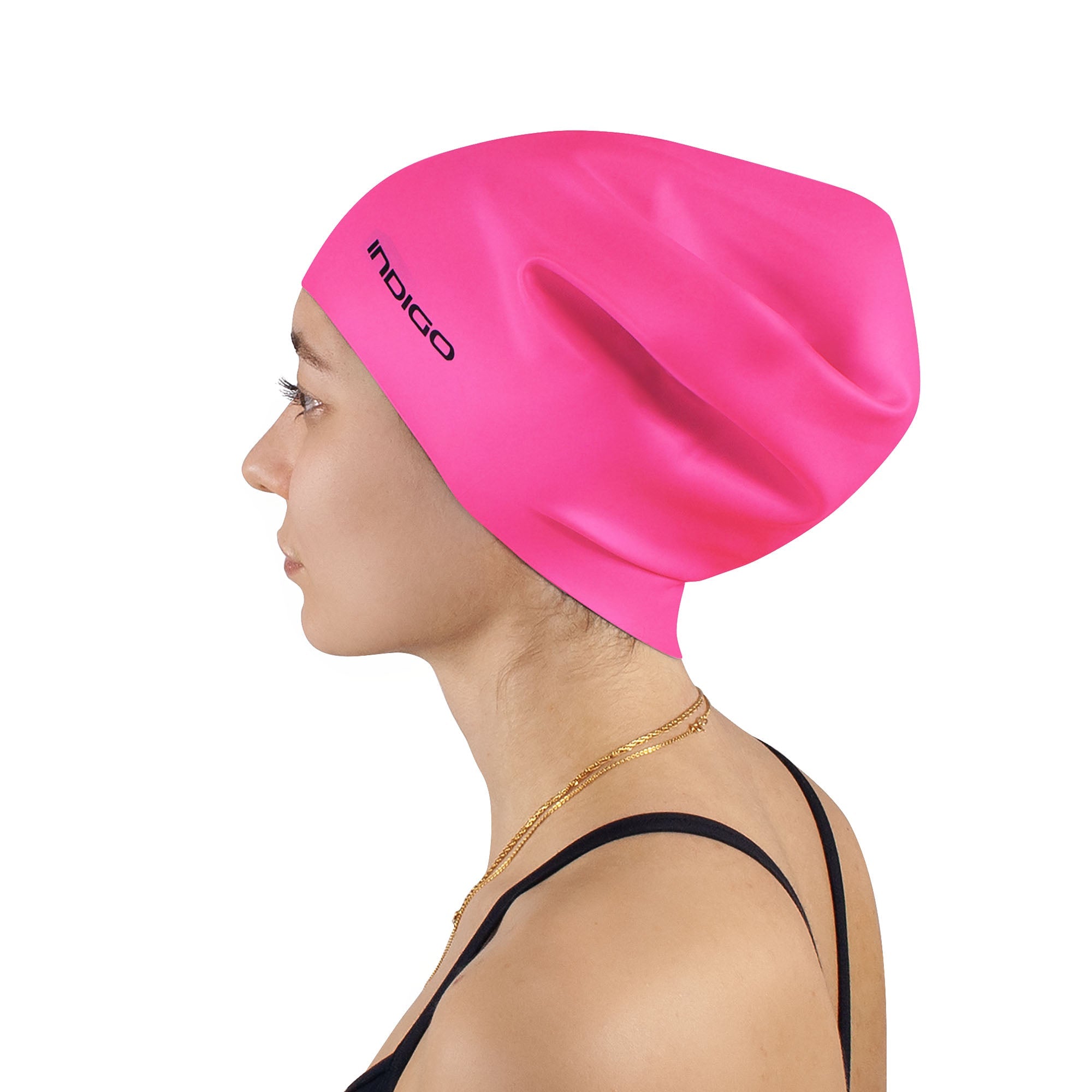 Indigo Extra Large Silicone Swimming Cap for Long Hair