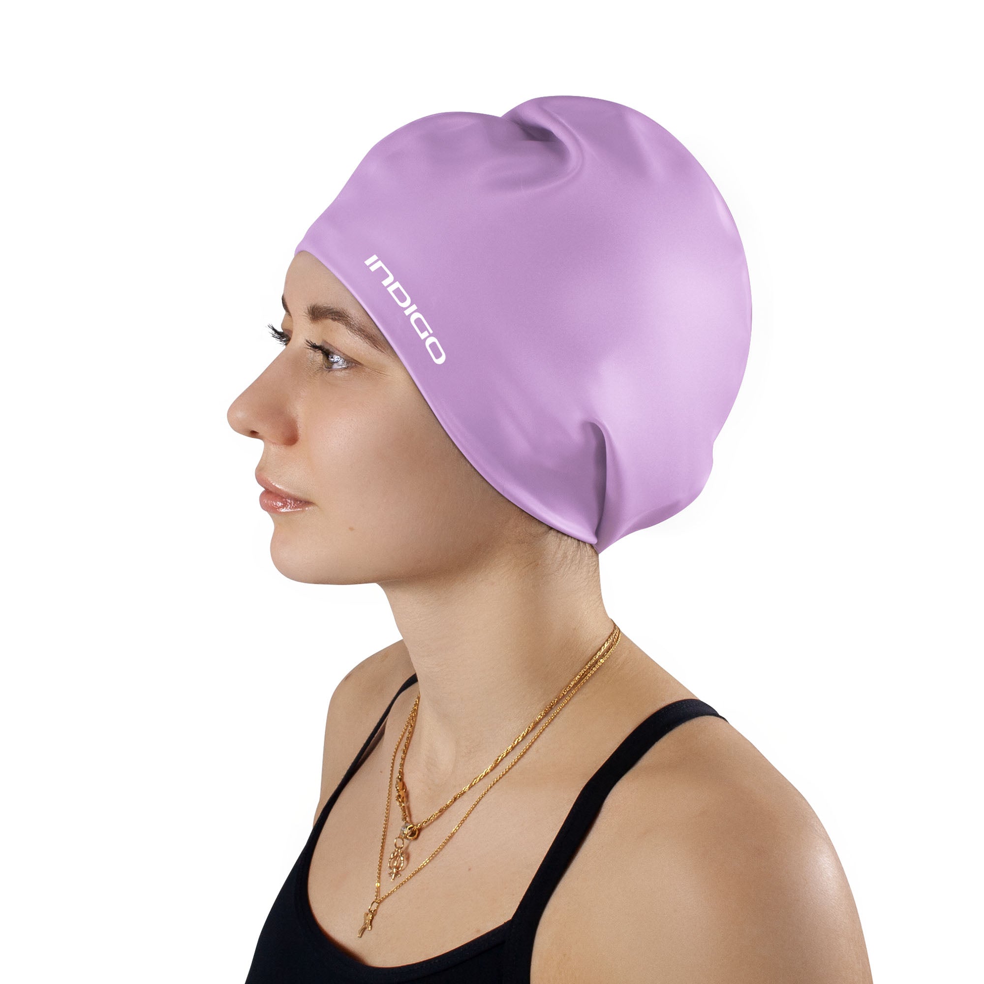 Indigo Extra Large Silicone Swimming Cap for Long Hair