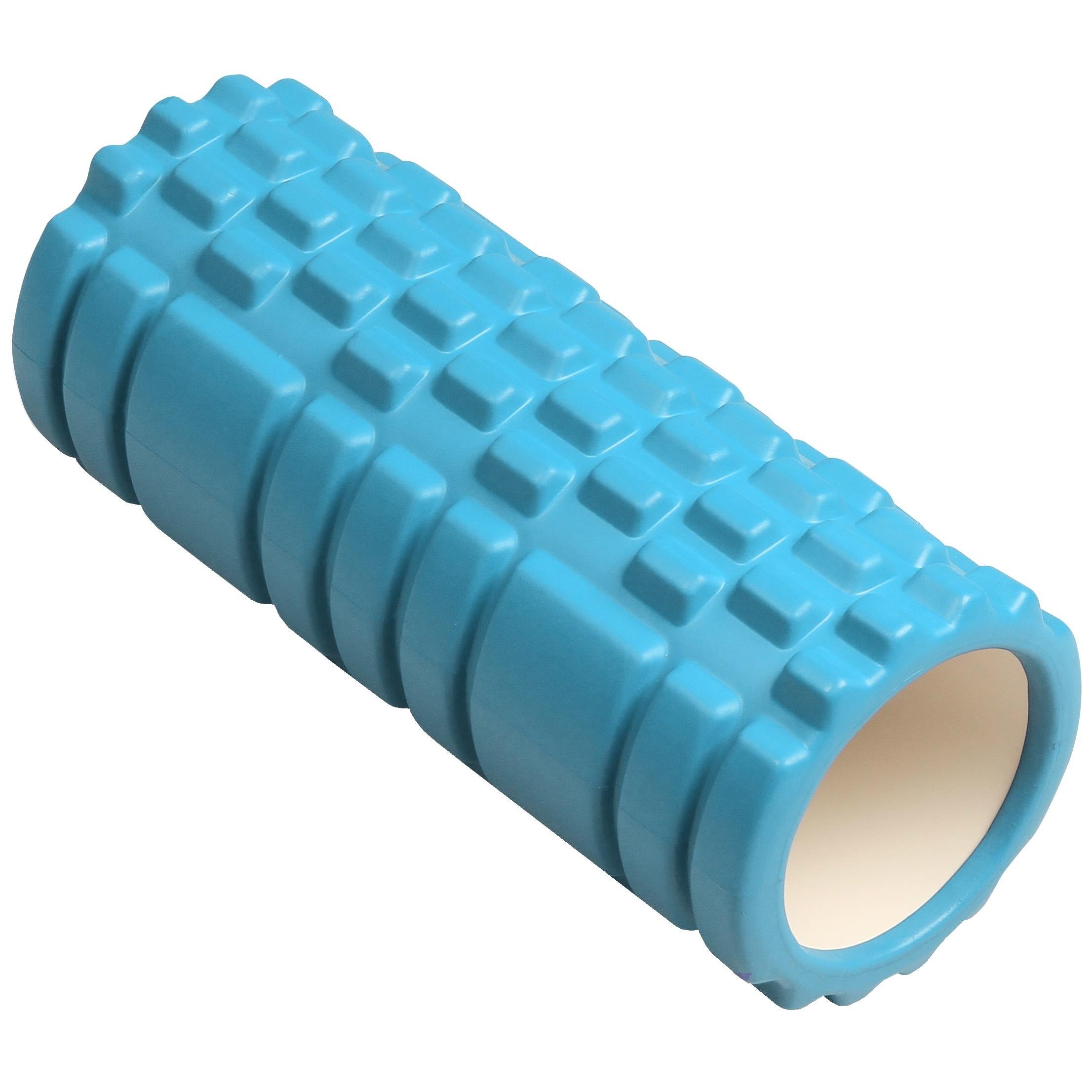 Round Foam Roller for Muscle Massage and Yoga PVC INDIGO 33*14 cm