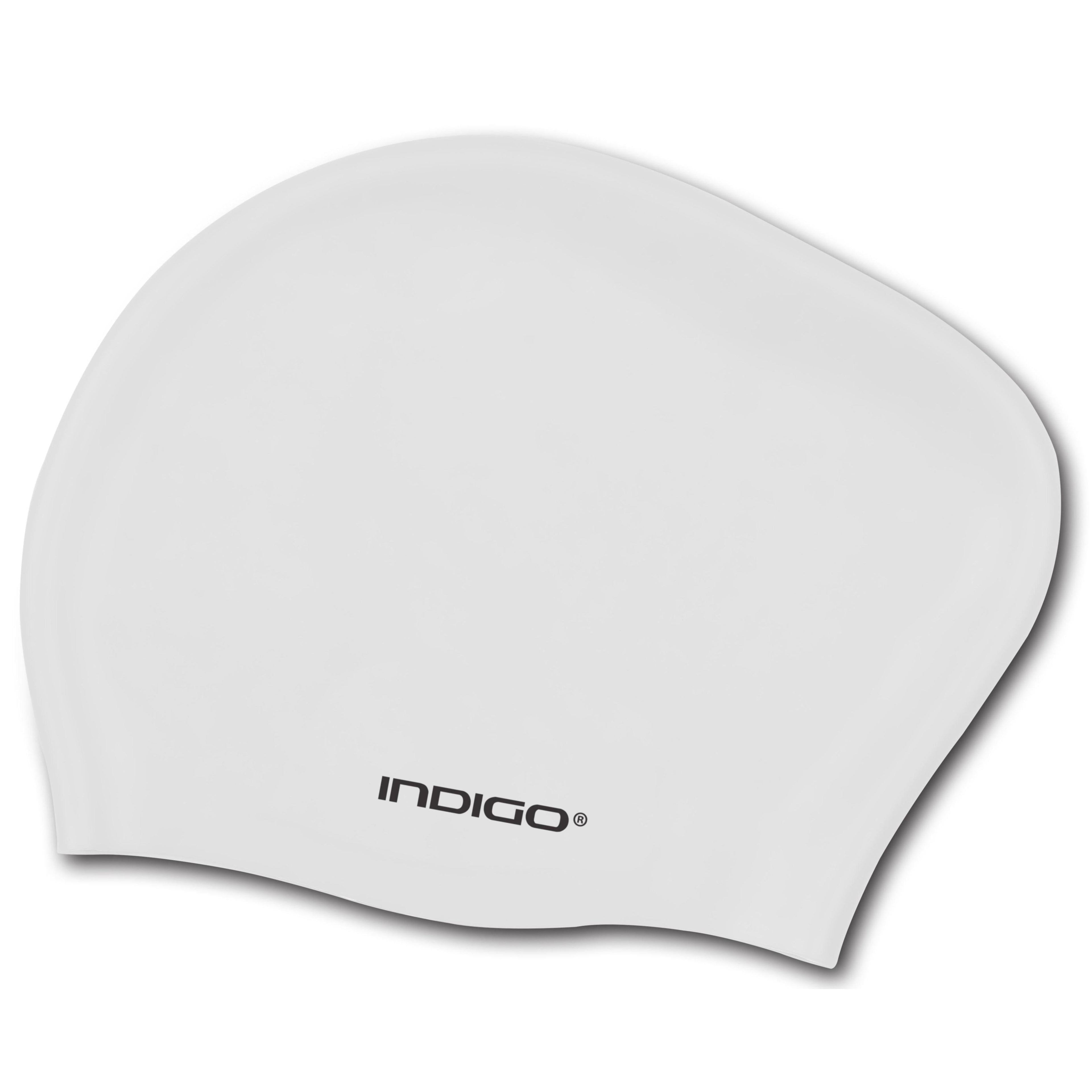 INDIGO Silicone Swimming Cap for Long Hair