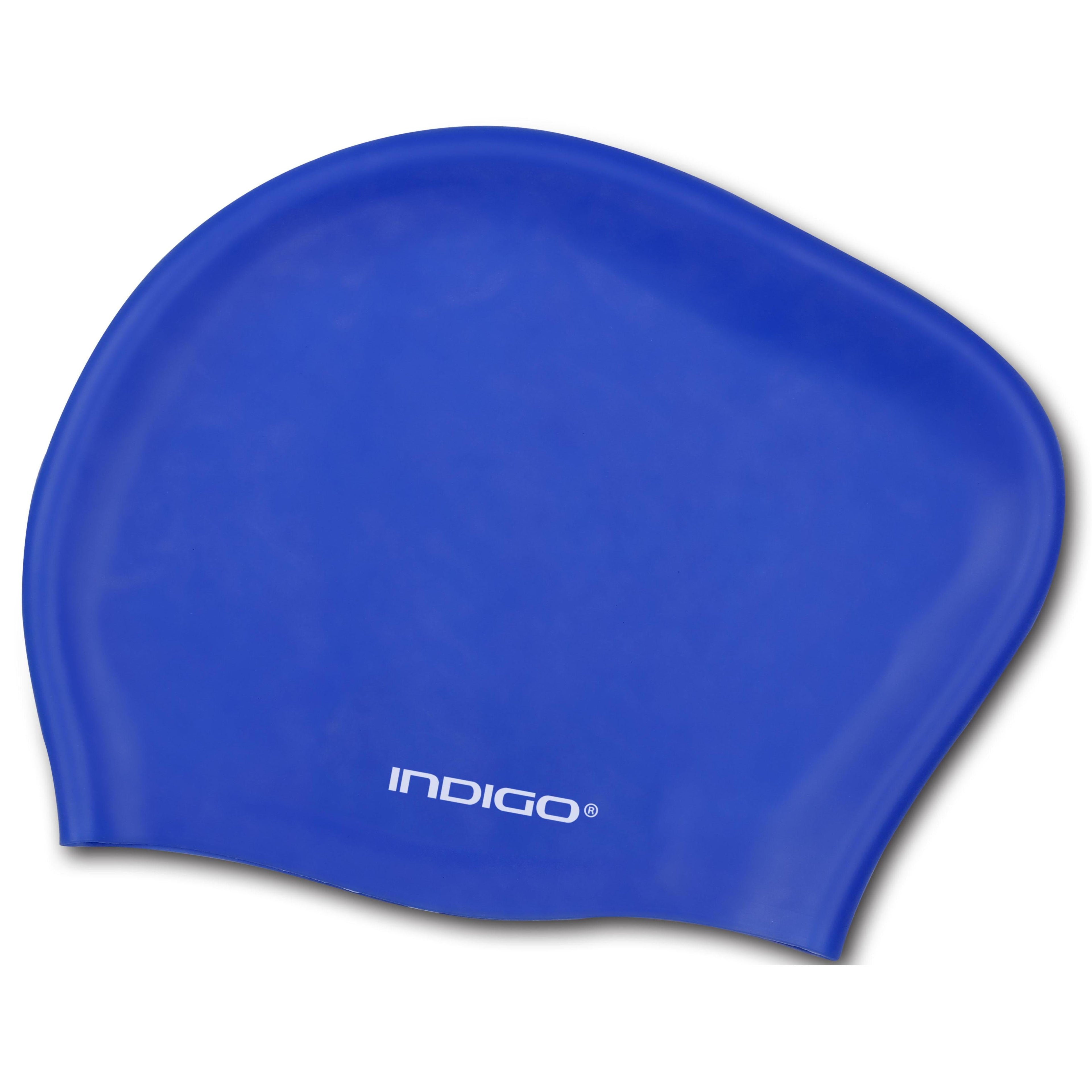 INDIGO Silicone Swimming Cap for Long Hair